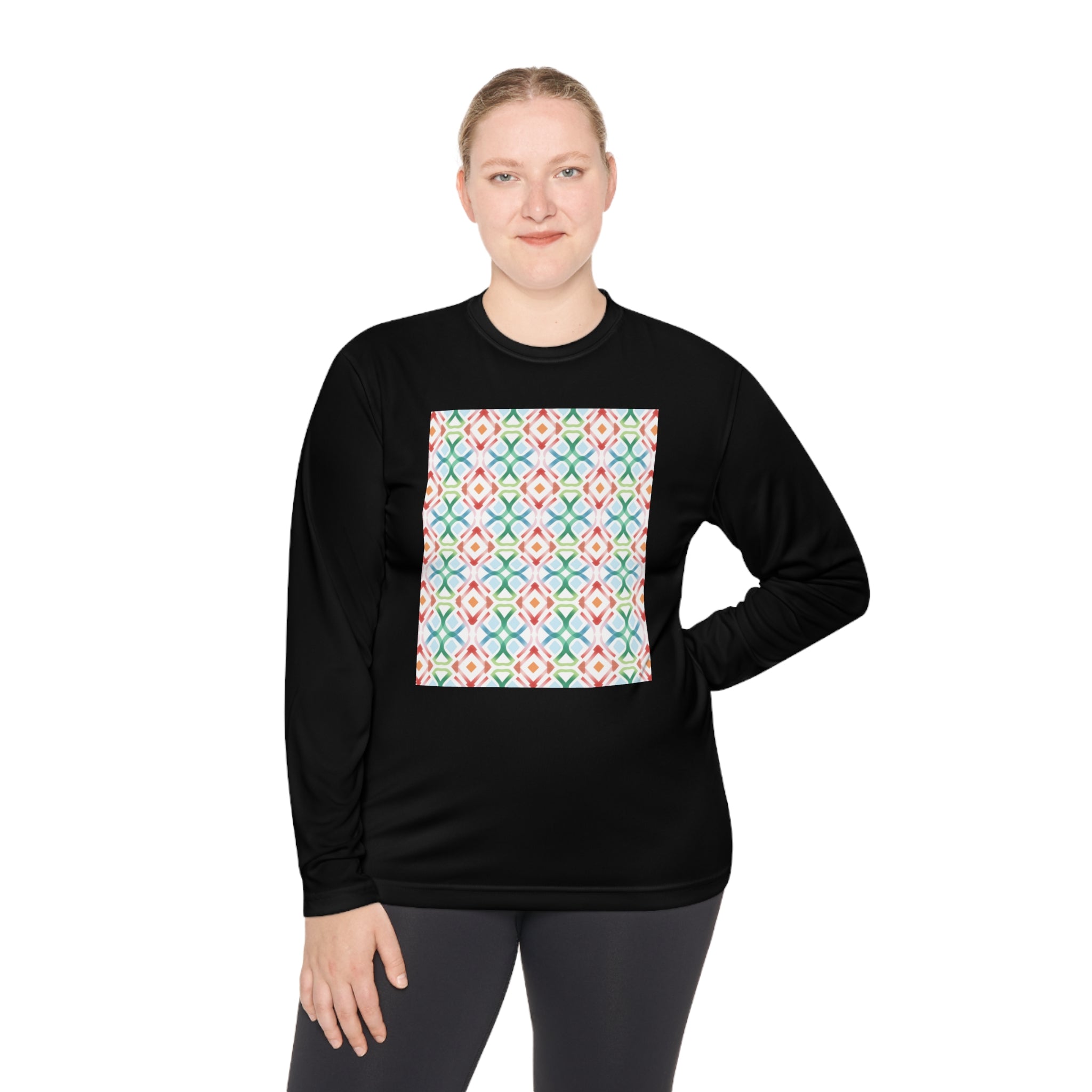 Unisex Lightweight Long Sleeve Tee (AOP) - Abstract Designs 09