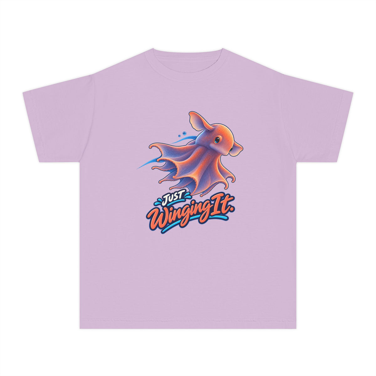 Dumbo Octopus, a Science design, on a youth midweight cotton tee