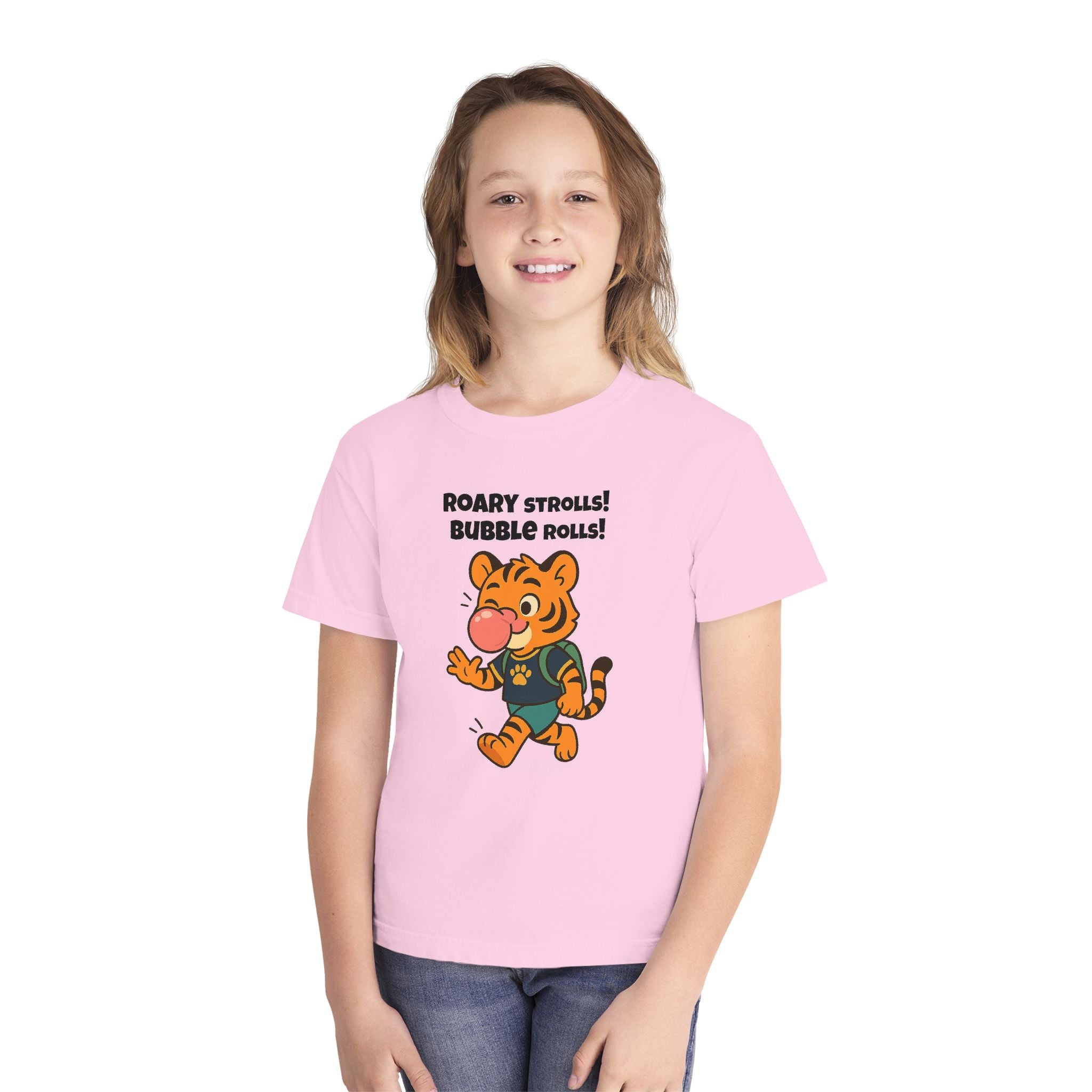 Youth Midweight Cotton Tee - Roary's Bubblegum Time