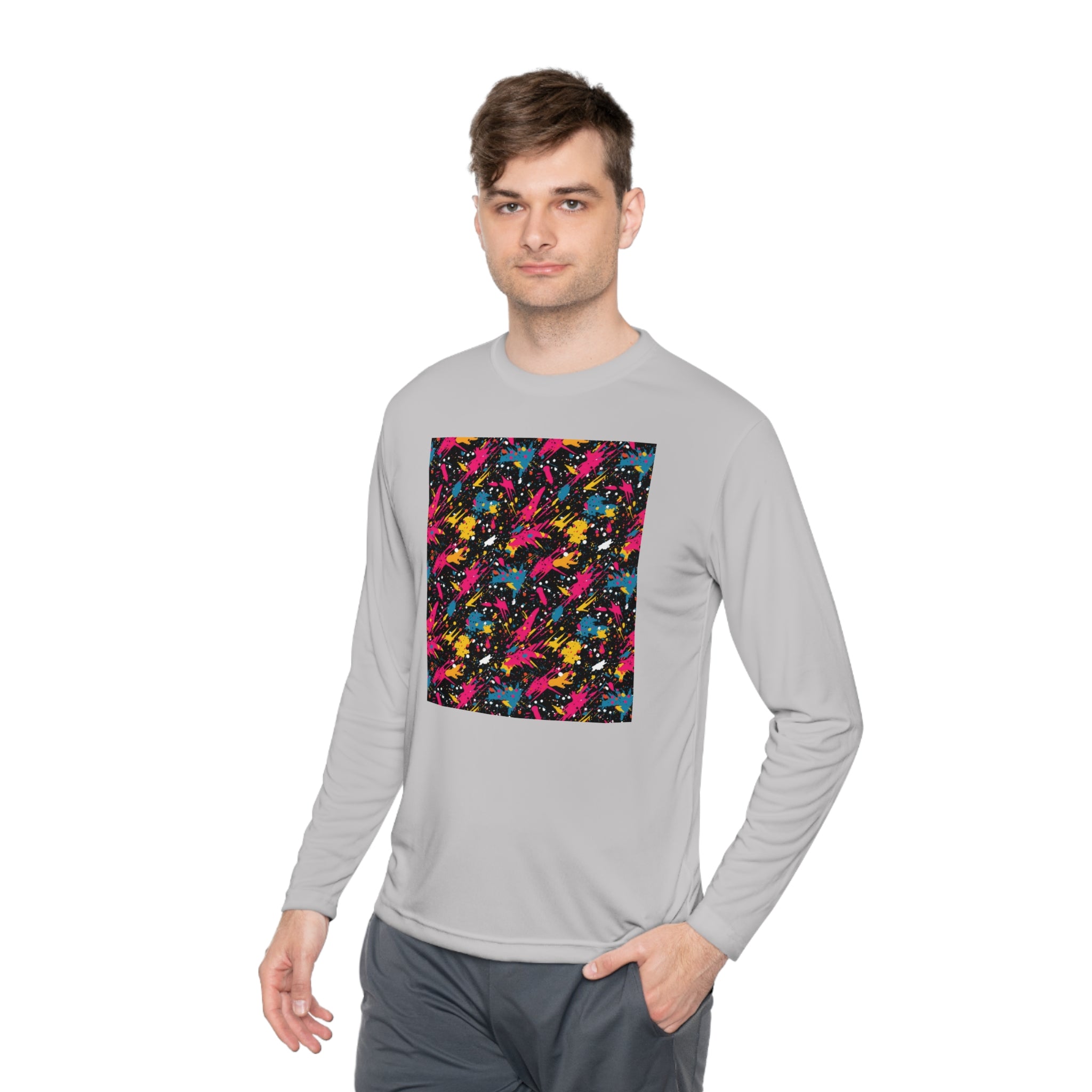 Unisex Lightweight Long Sleeve Tee (AOP) - Abstract Designs 10