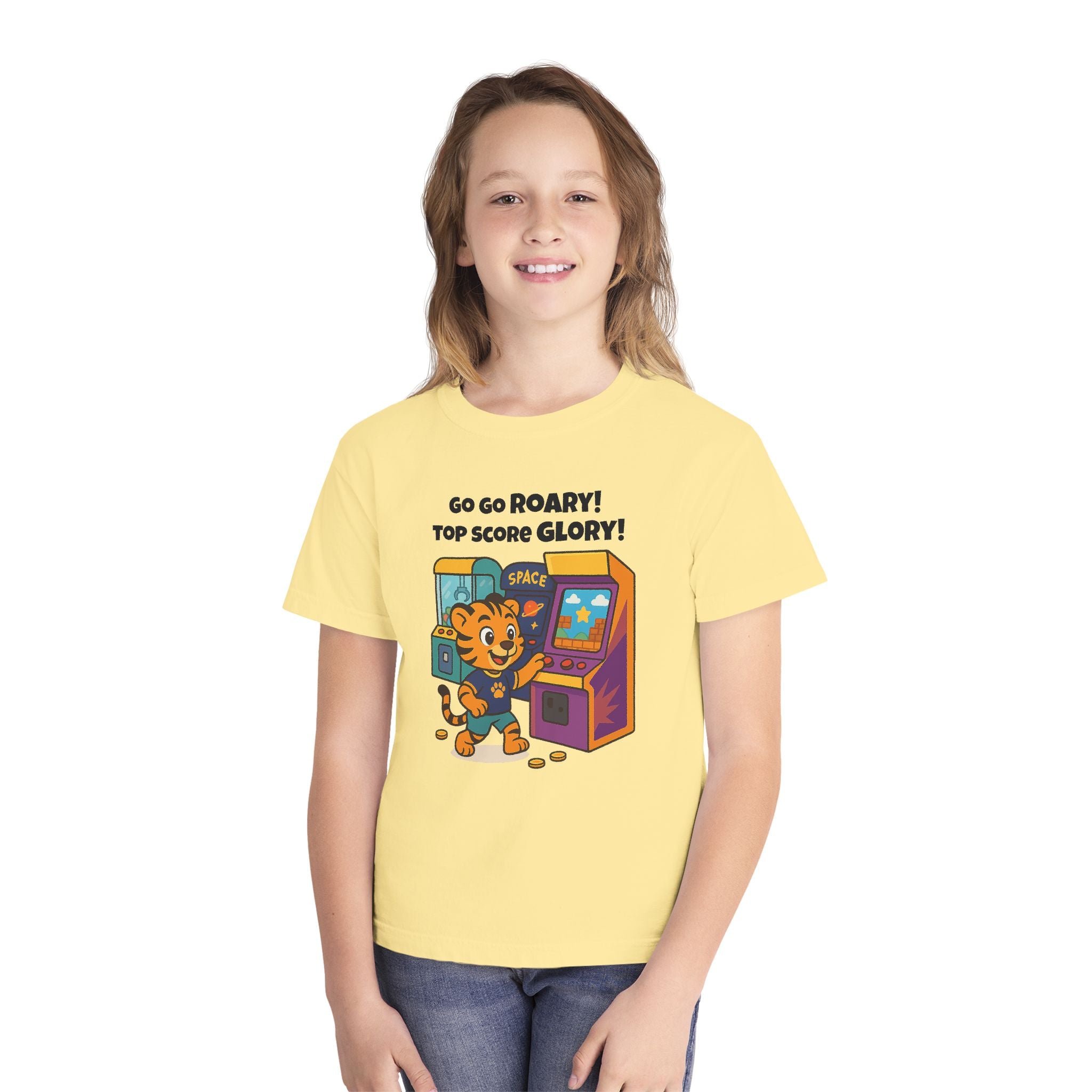 Youth Midweight Cotton Tee - Roary's Adventures at the Arcade
