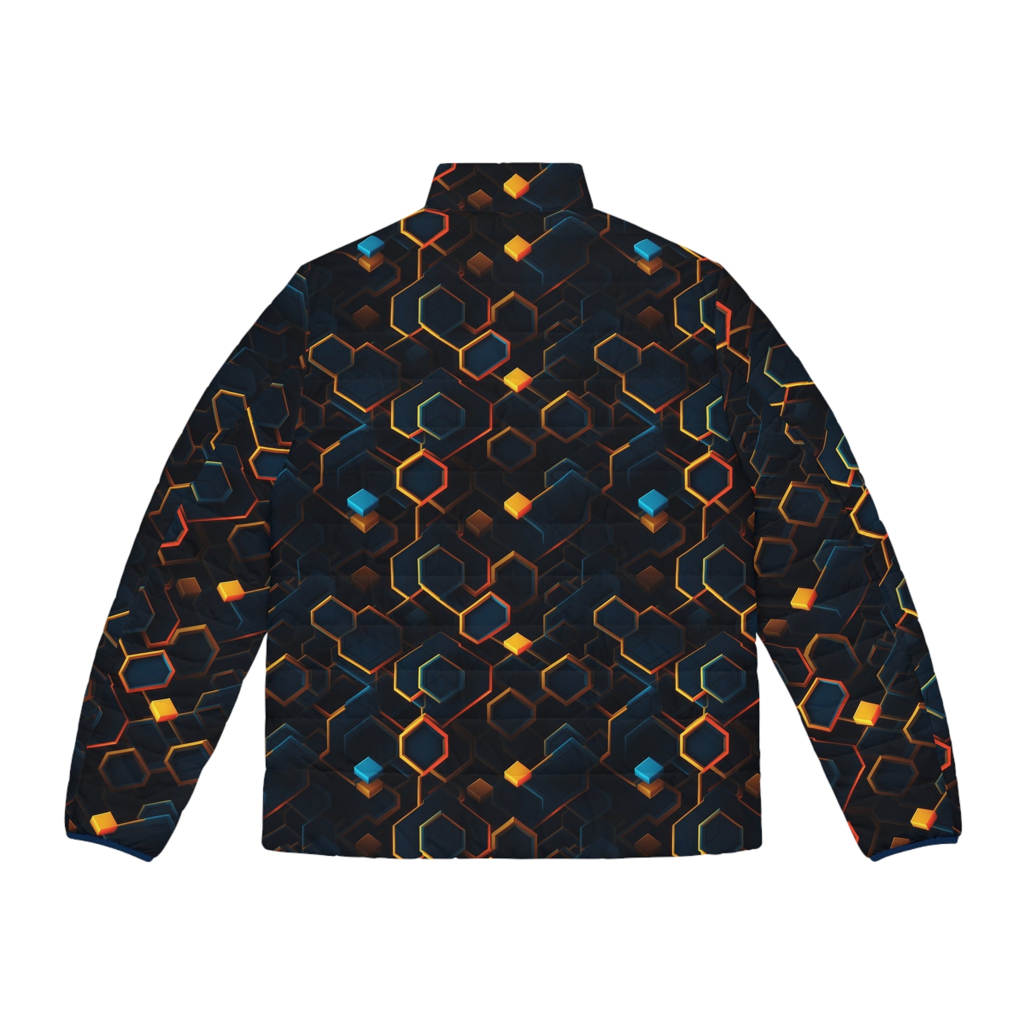 Men's Puffer Jacket (AOP) - Abstract Designs 01