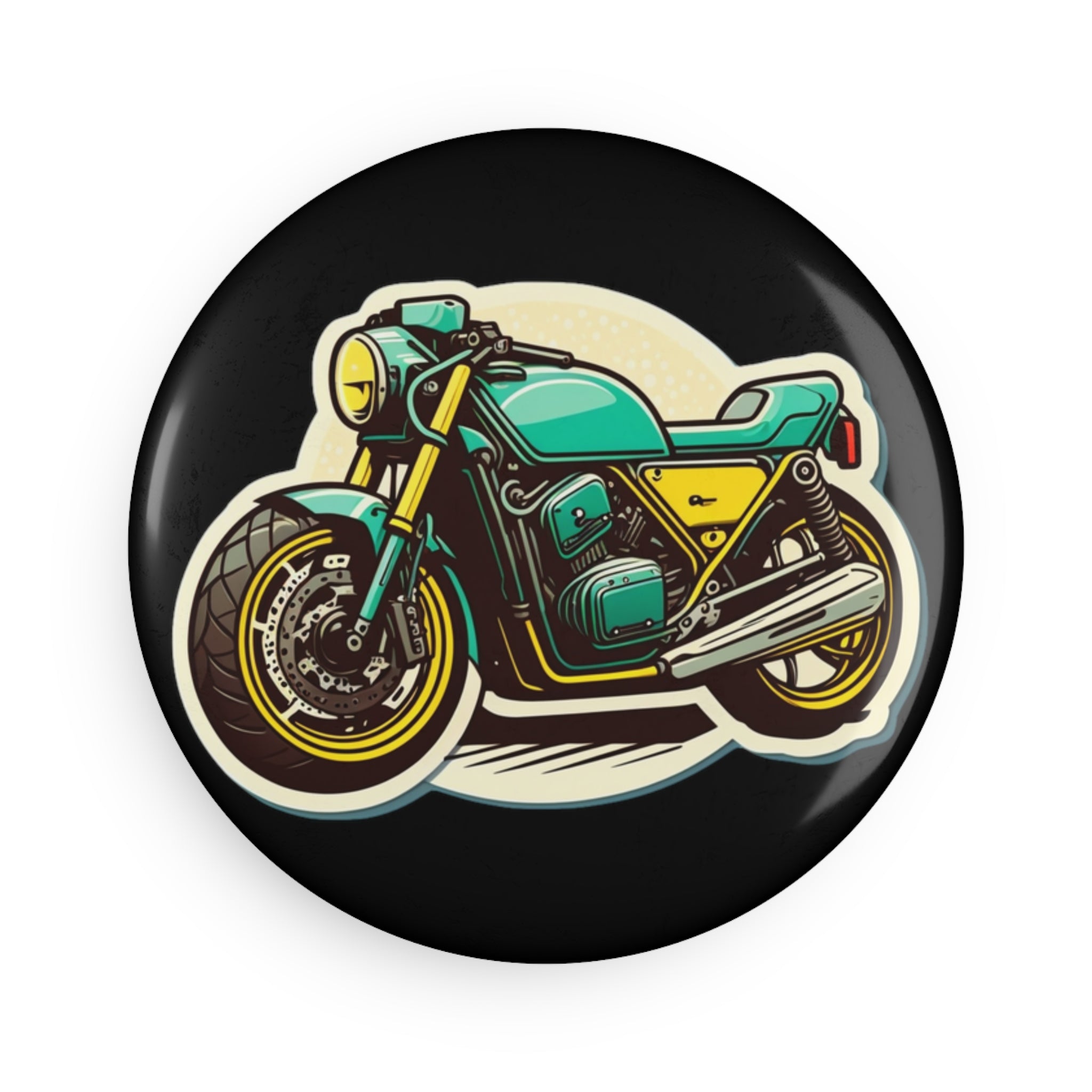 Button Magnet, Round (1 & 10 pcs) - Motorcycle