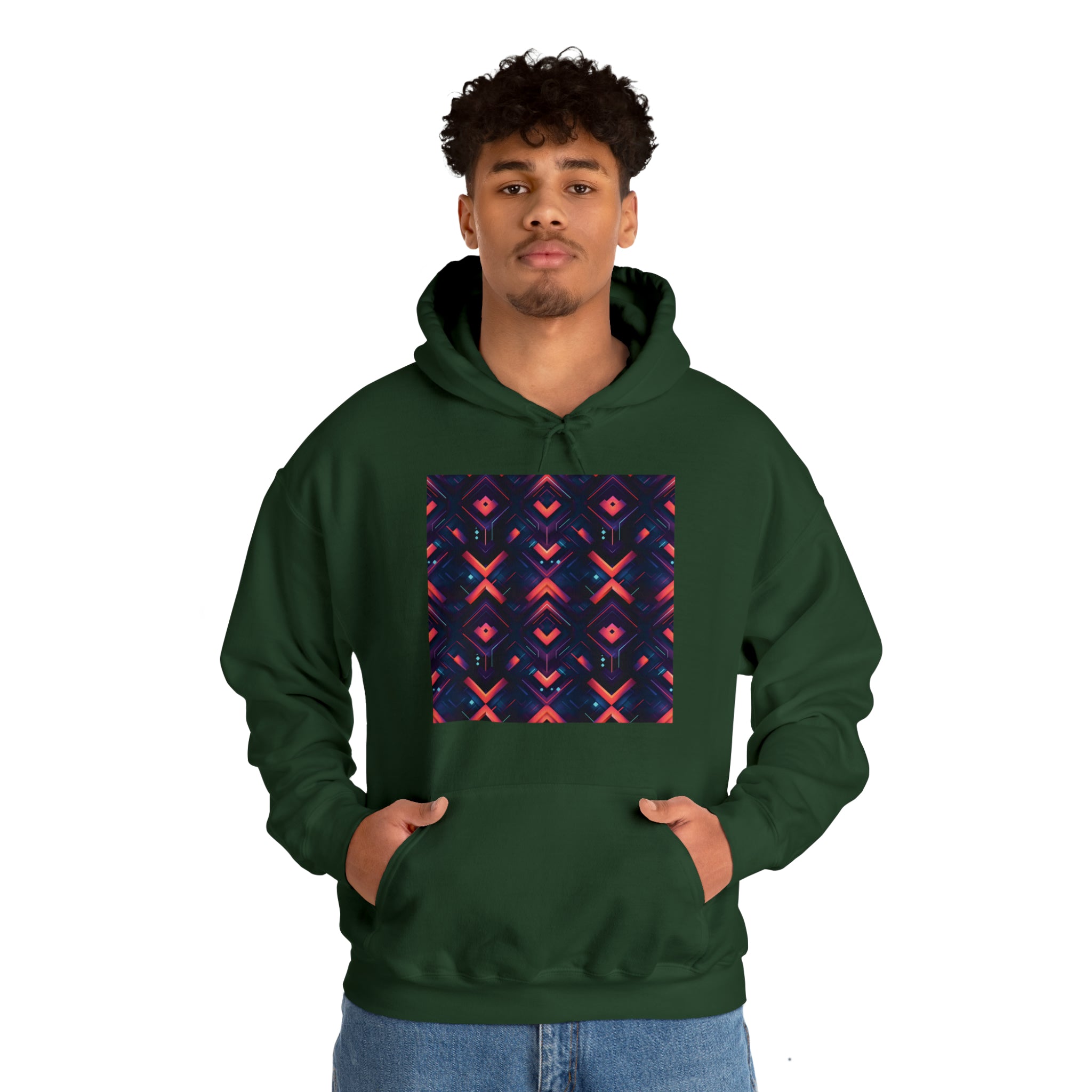Unisex Heavy Blend™ Hooded Sweatshirt - Abstract Neon Designs 03