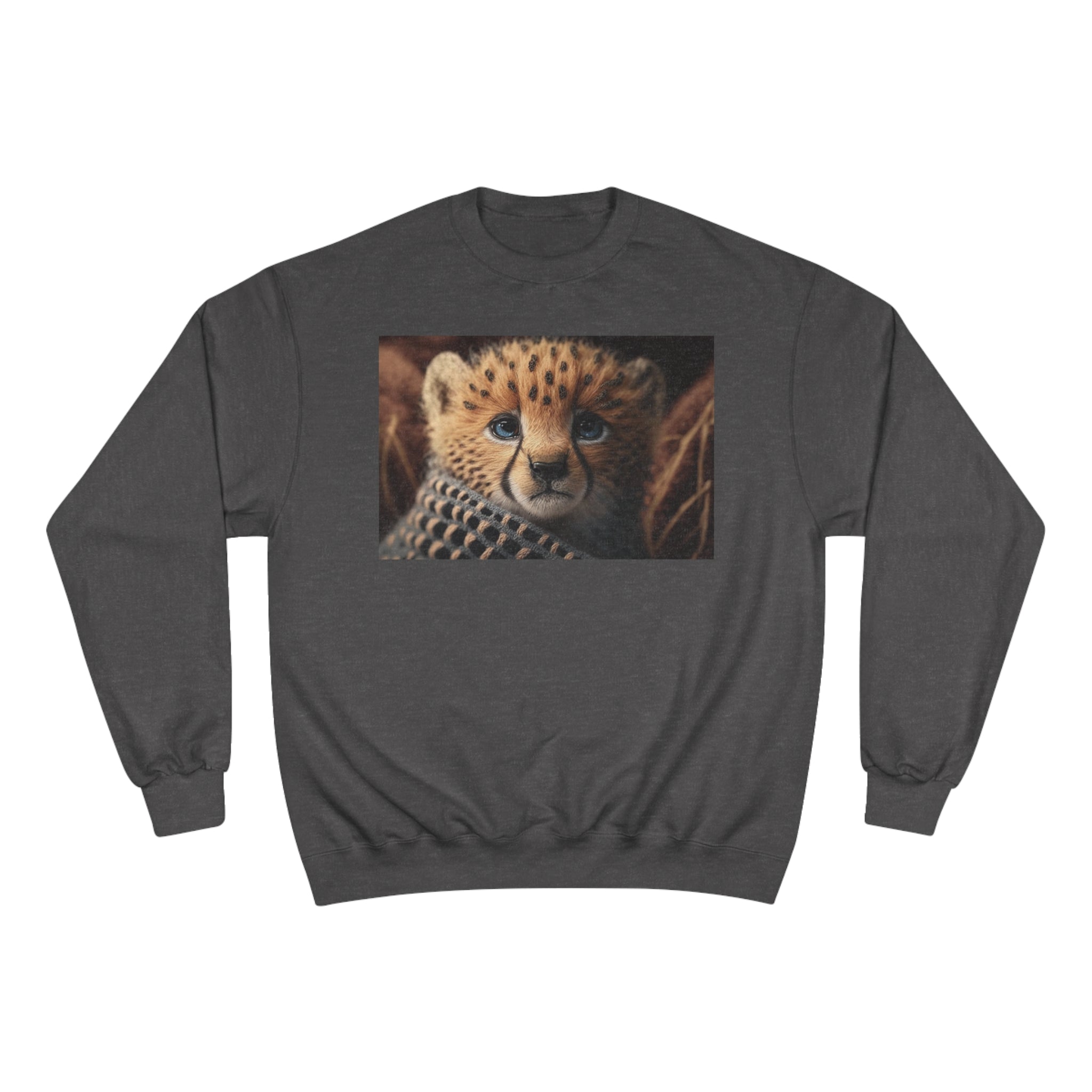 Champion Sweatshirt - Knit Animals, Cheetah Cub