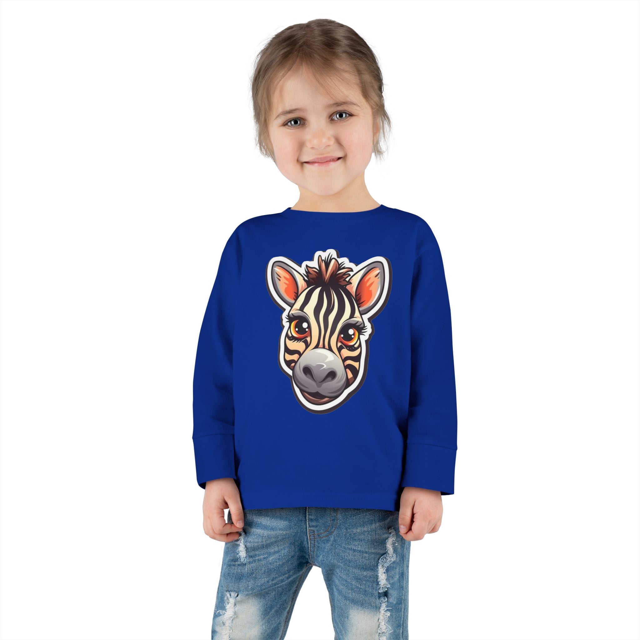Toddler Long Sleeve Tee - Zebra Foal