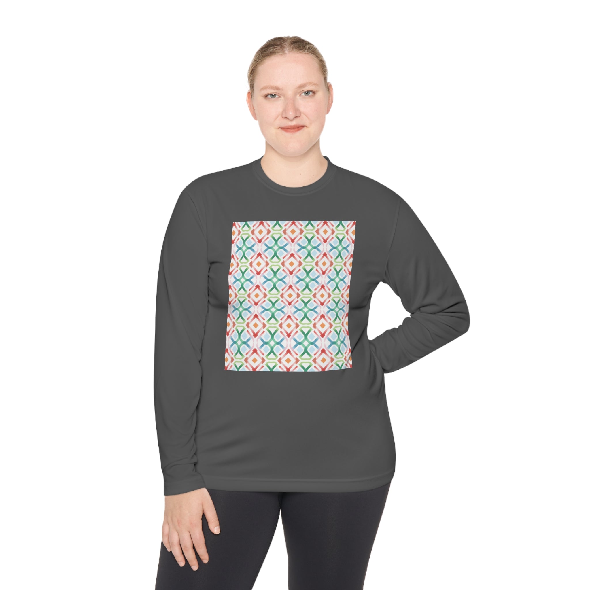 Unisex Lightweight Long Sleeve Tee (AOP) - Abstract Designs 09