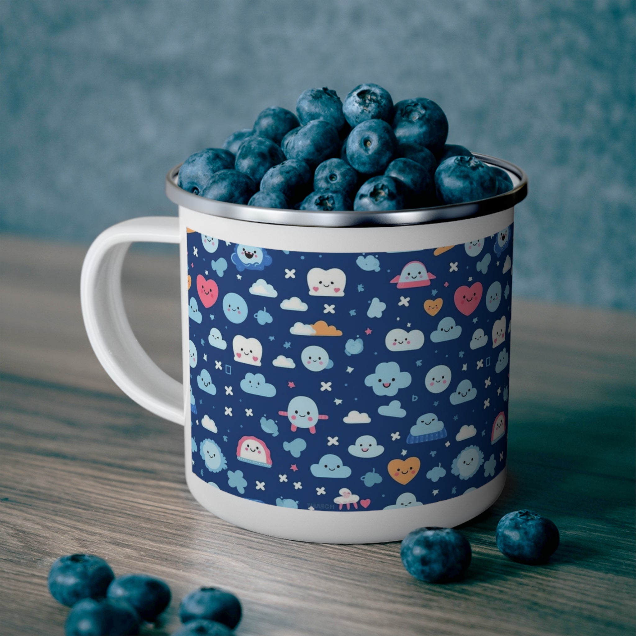 Enamel Camping Mug - Seamless Designs 01