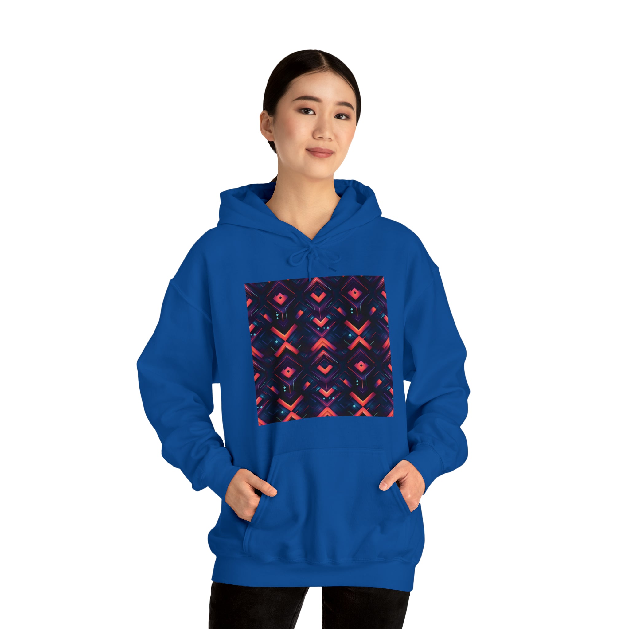 Unisex Heavy Blend™ Hooded Sweatshirt - Abstract Neon Designs 03