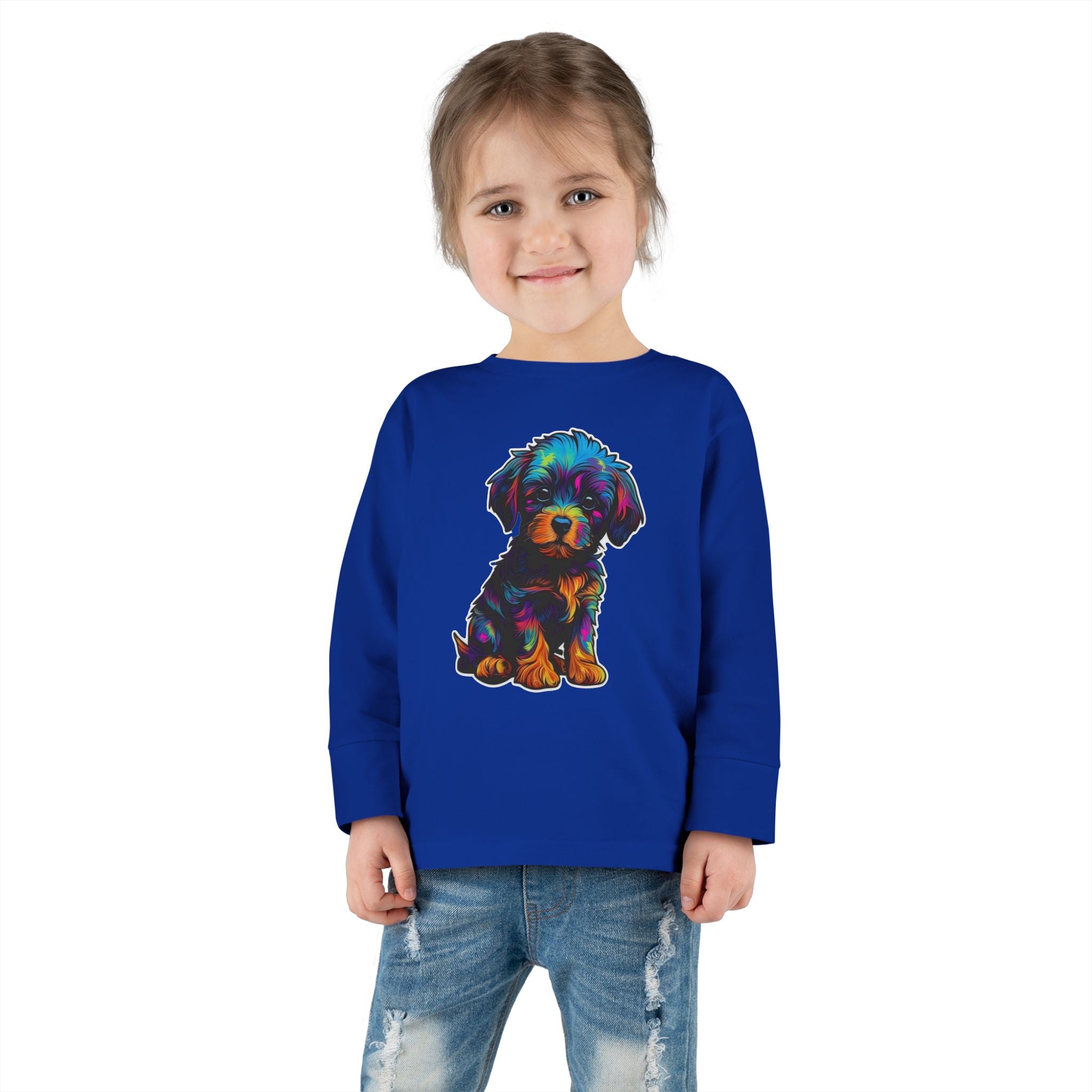 Toddler Long Sleeve Tee - Puppies 04