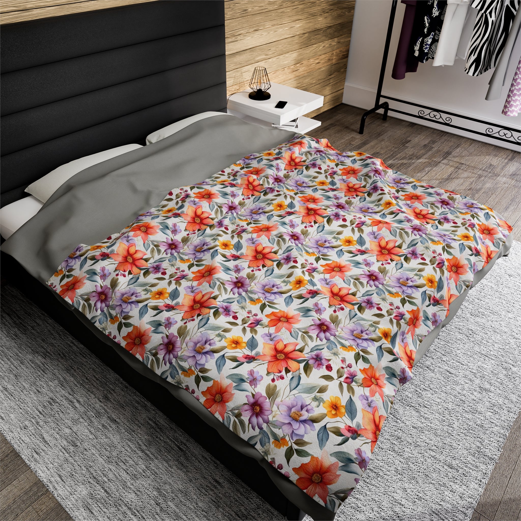 Velveteen Plush Blanket (AOP) - Seamless Abstract Designs 03