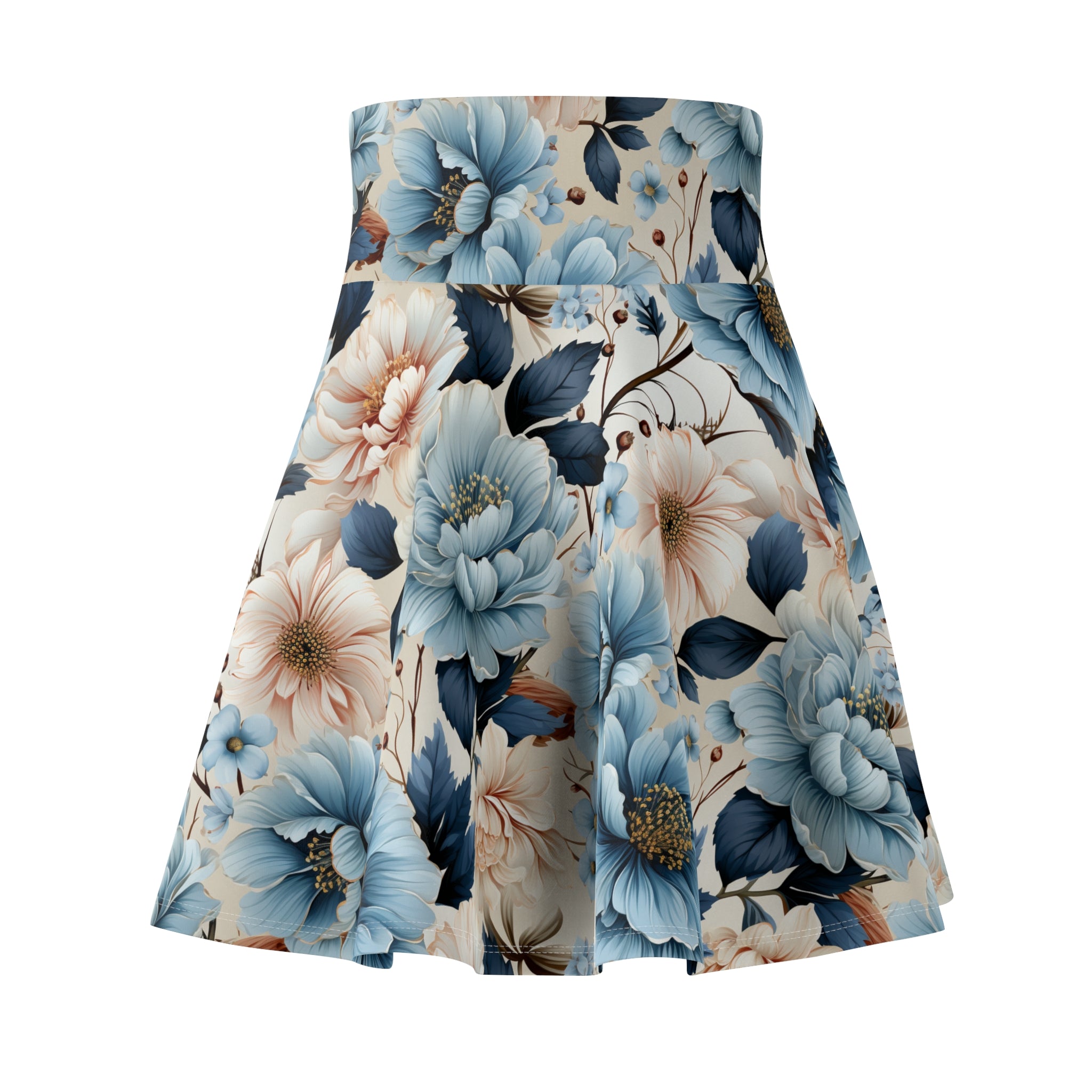 Women's Skater Skirt (AOP) - Seamless Watercolor Designs 01