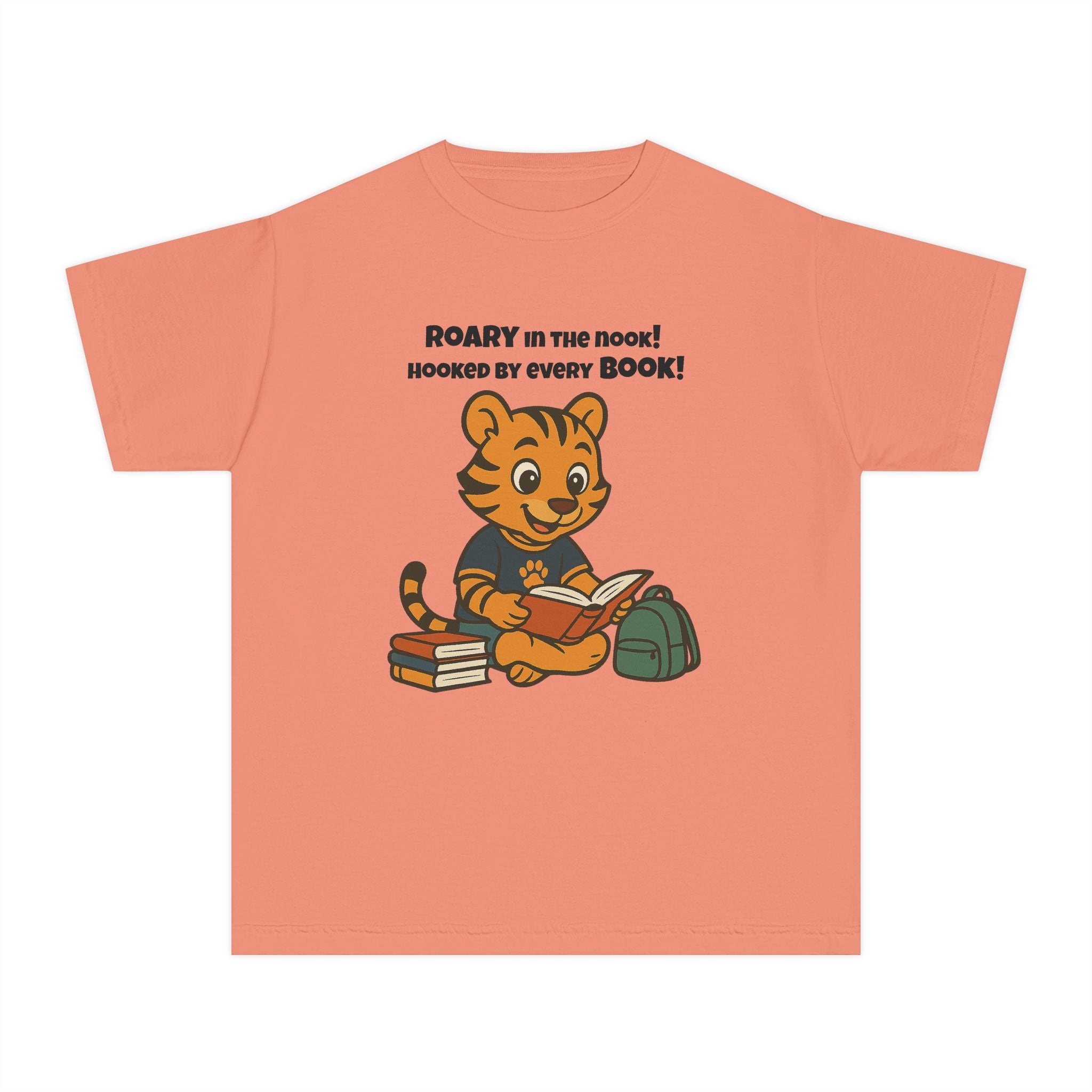 Youth Midweight Cotton Tee - Roary's Adventures in the Library