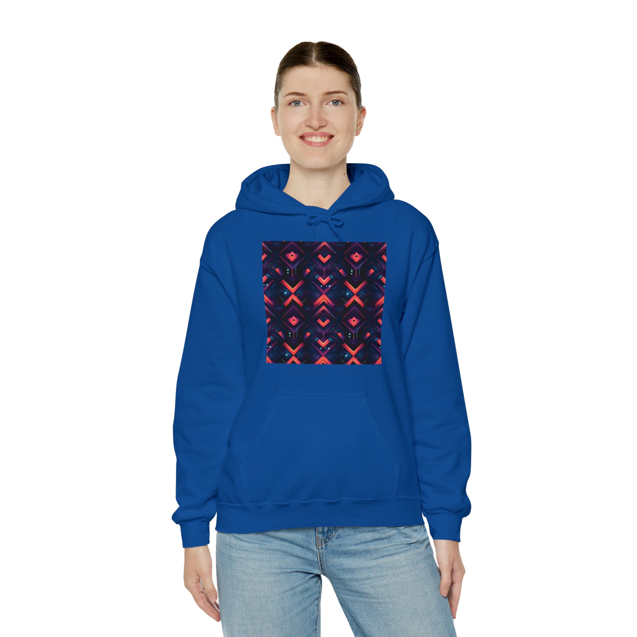 Unisex Heavy Blend™ Hooded Sweatshirt - Abstract Neon Designs 03