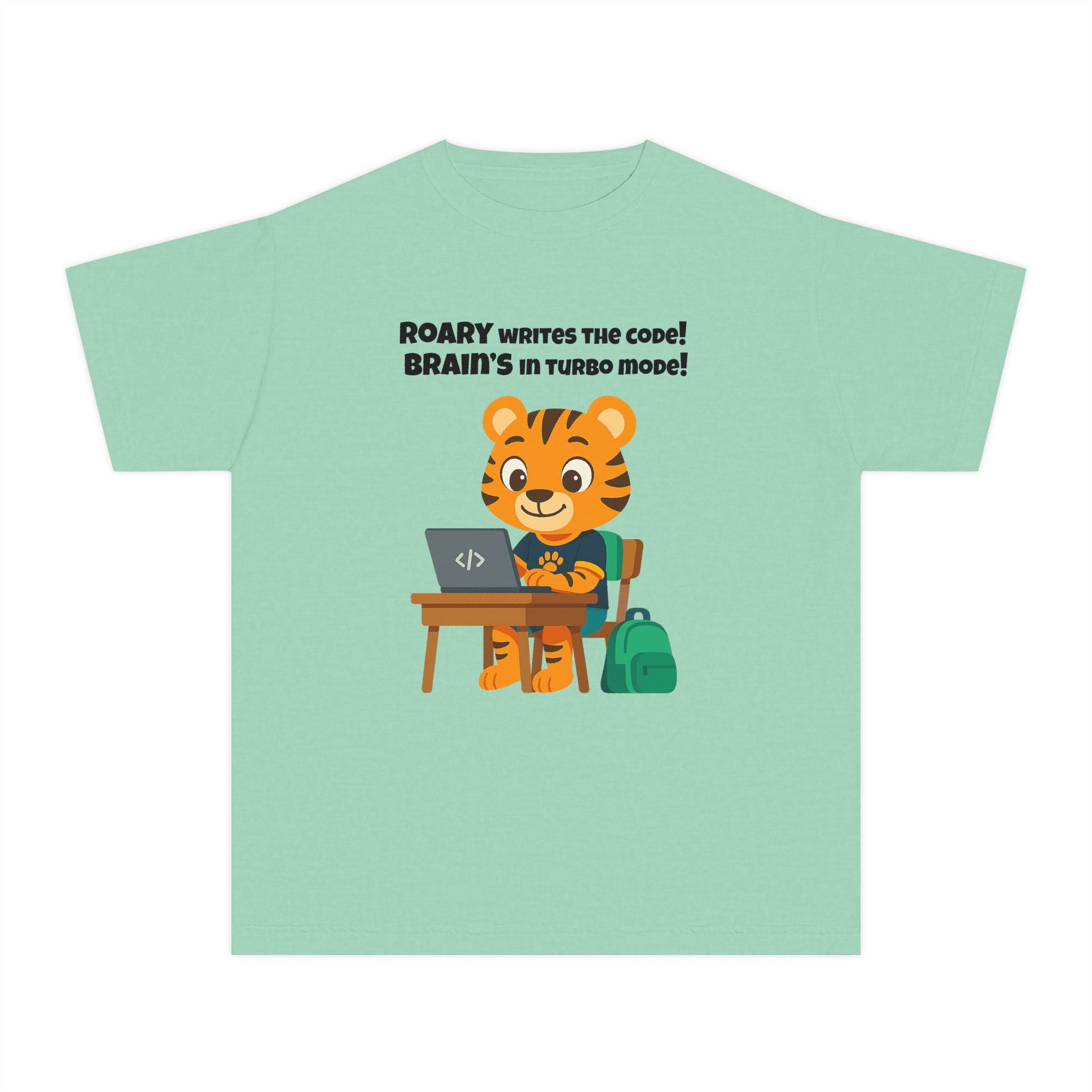 Youth Midweight Cotton Tee - Roary's Coding Time