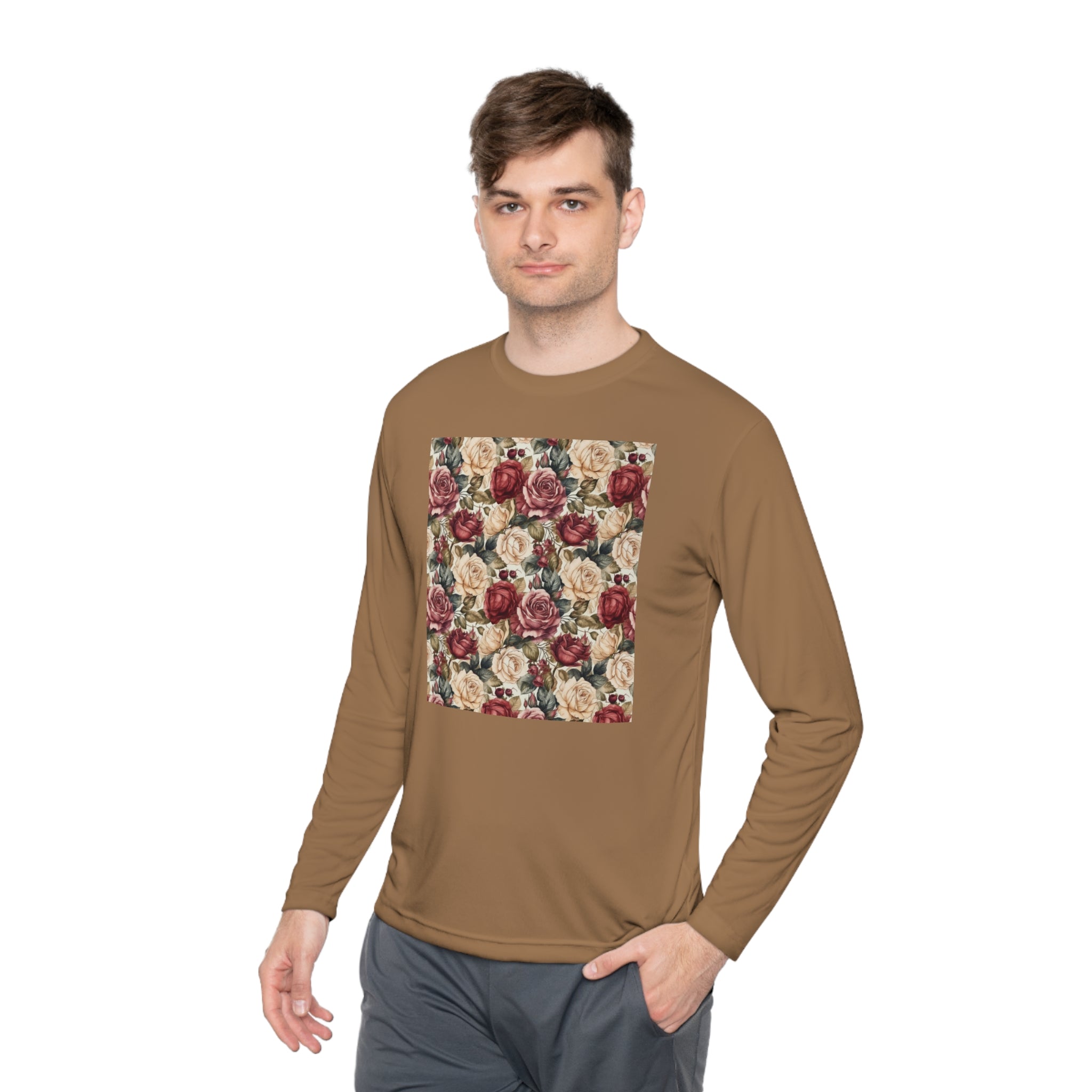 Unisex Lightweight Long Sleeve Tee (AOP) - Abstract Designs 14