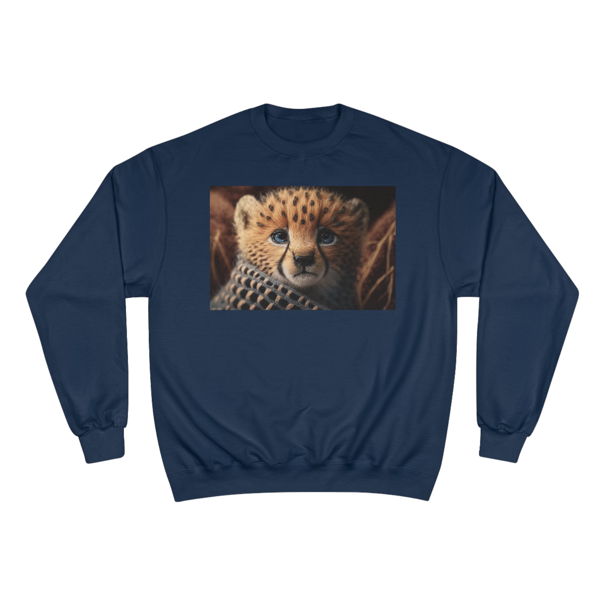 Champion Sweatshirt - Knit Animals, Cheetah Cub