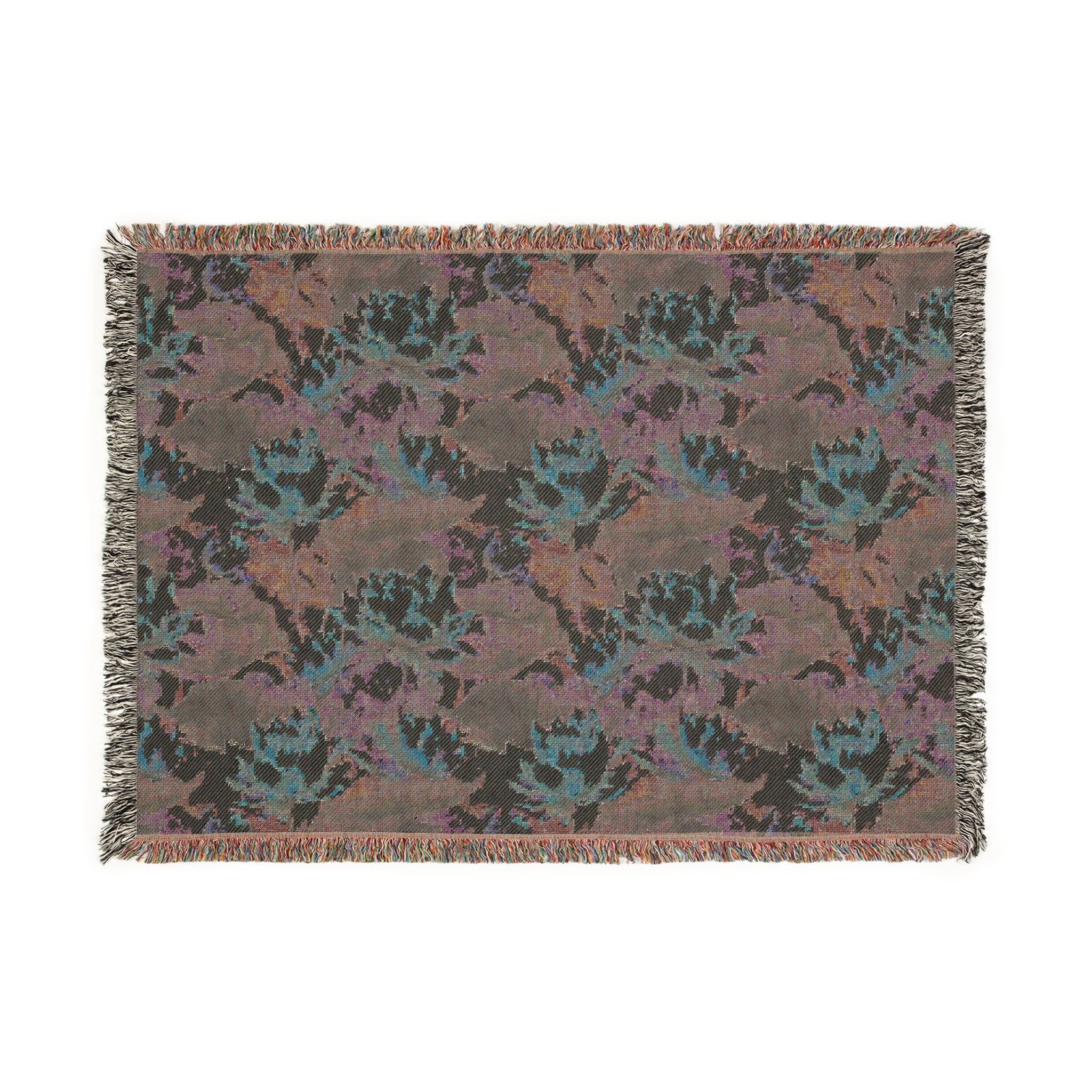 Woven Throw Blanket — Reversible Cozy Check Pattern for Living Room & Cabin - Design 09
