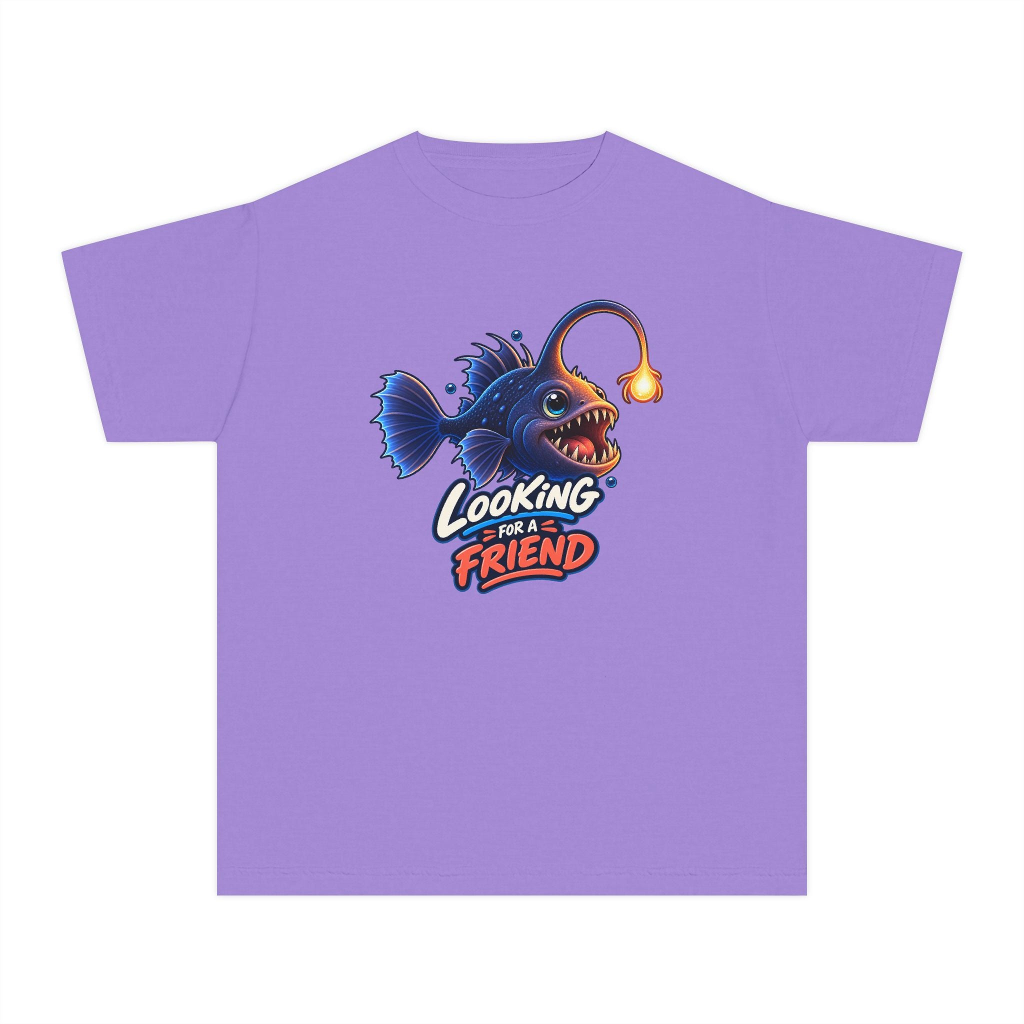 Youth Midweight Cotton Tee - Science collection - Angler Fish looking for a Friend