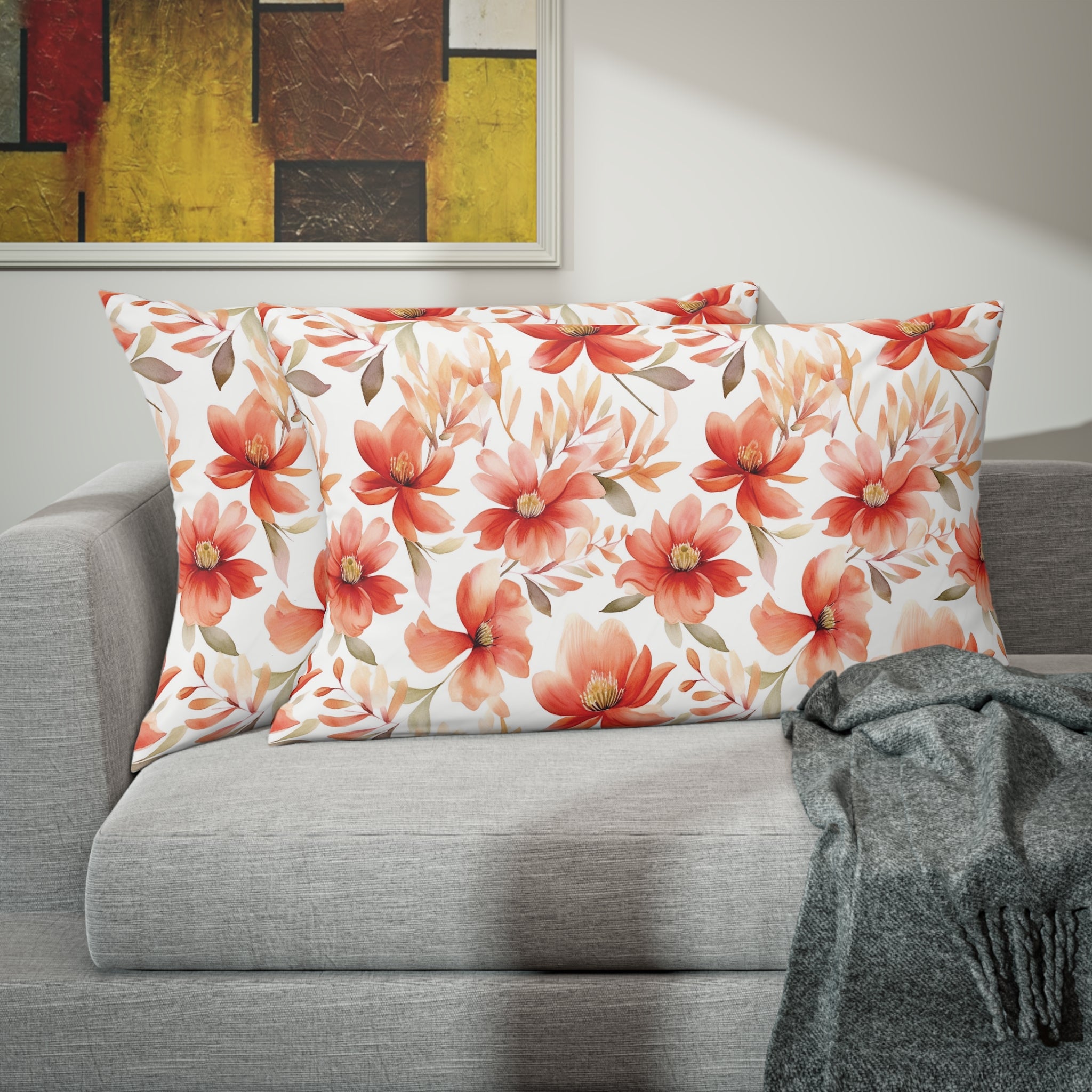 Pillow Sham (AOP) - Seamless Watercolor Designs 02