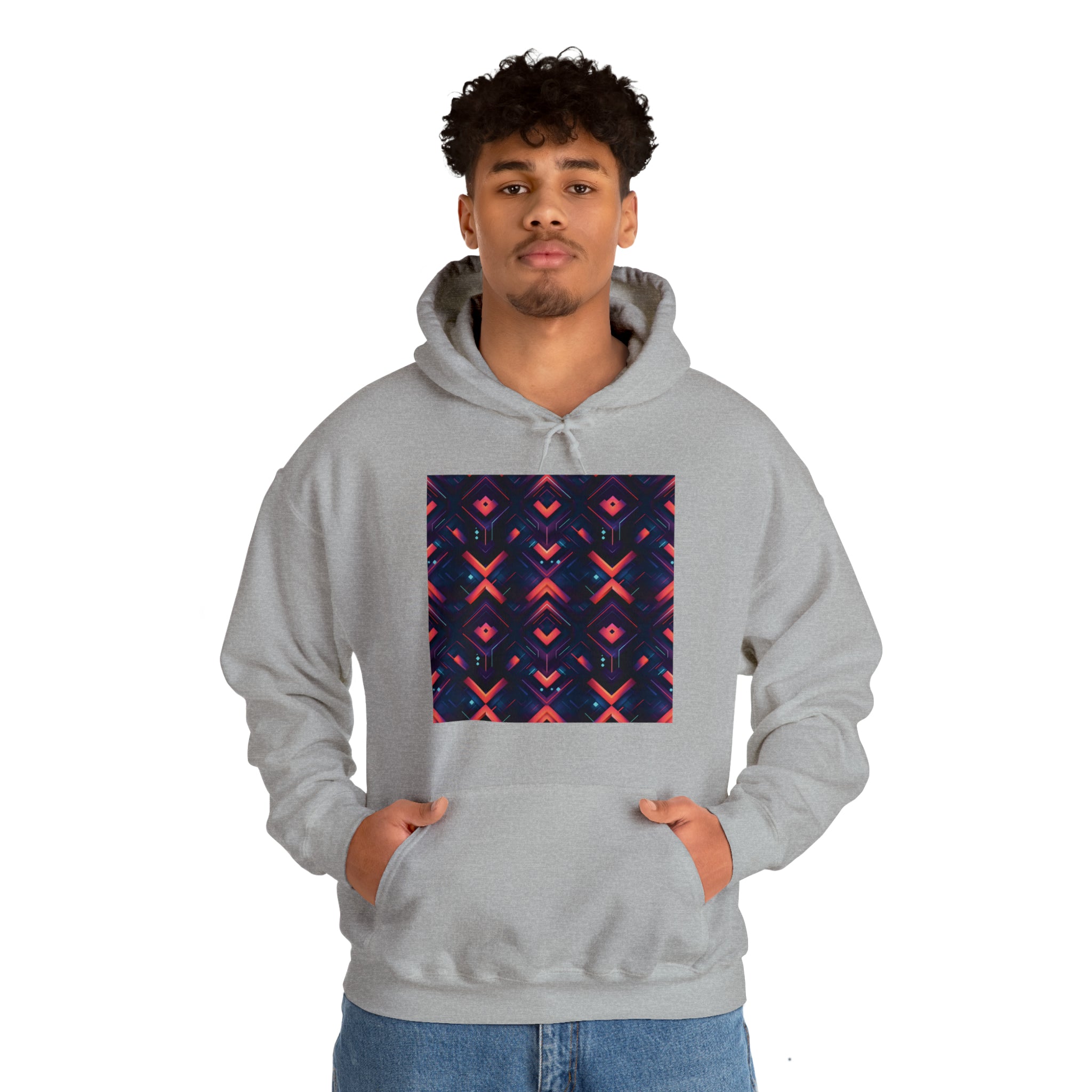 Unisex Heavy Blend™ Hooded Sweatshirt - Abstract Neon Designs 03
