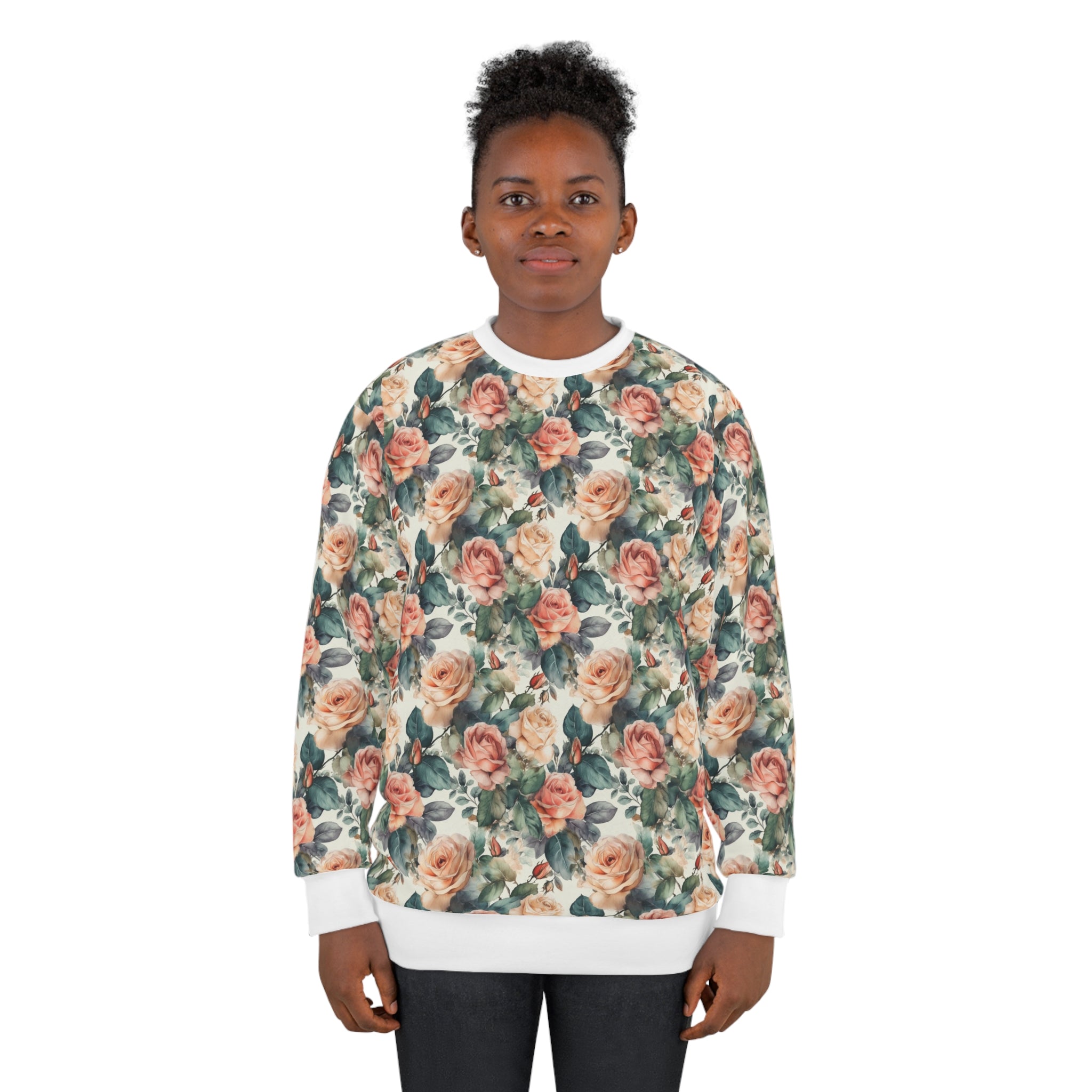 Unisex Sweatshirt (AOP) - Seamless Watercolor Designs 06