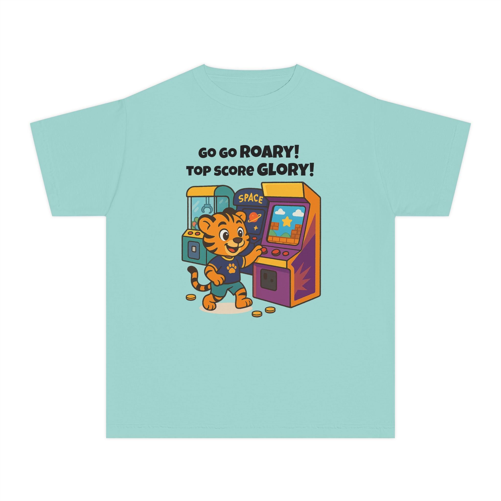 Youth Midweight Cotton Tee - Roary's Adventures at the Arcade