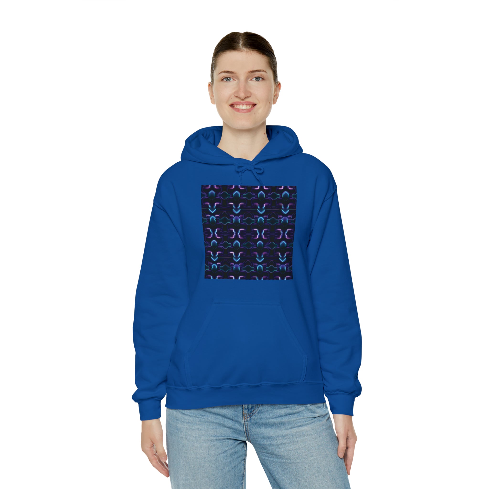 Unisex Heavy Blend™ Hooded Sweatshirt - Abstract Neon Designs 06