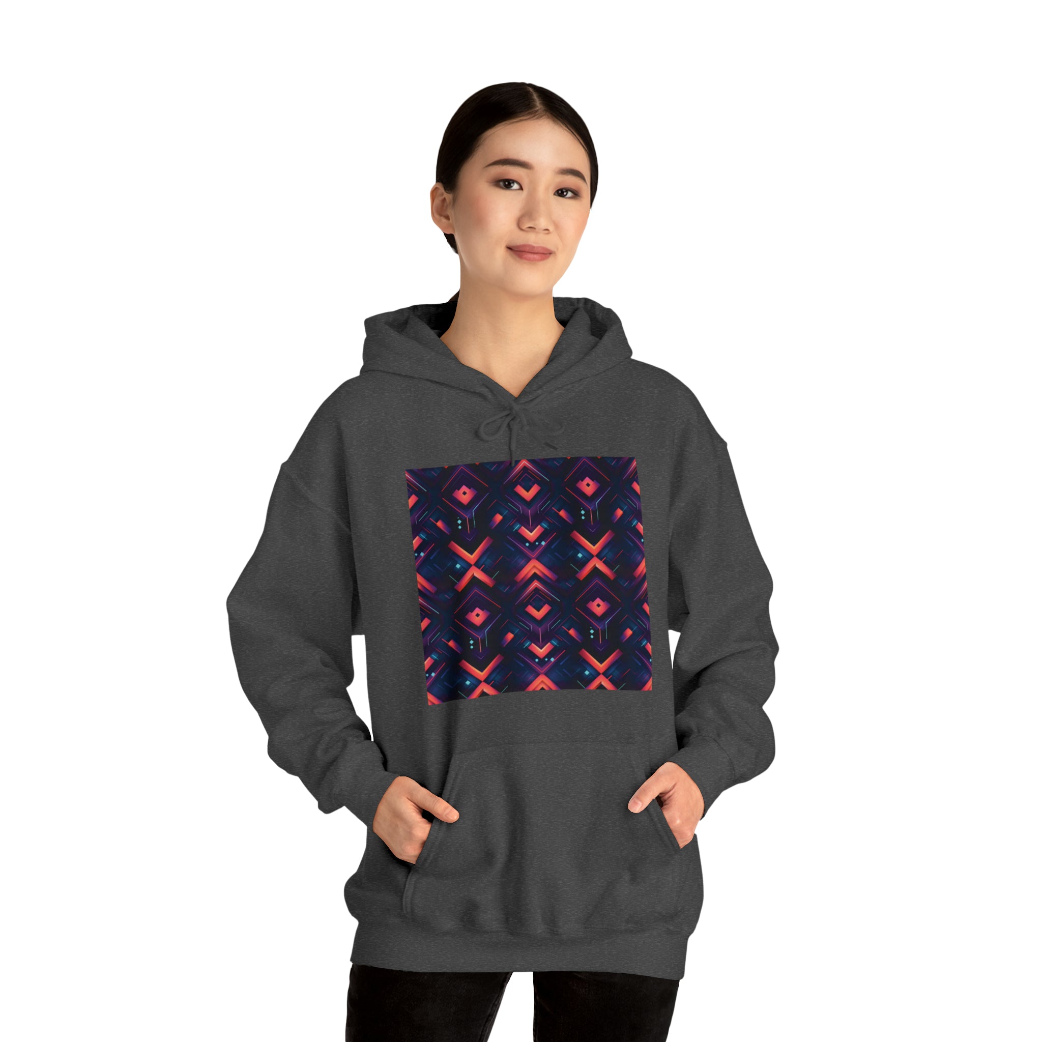 Unisex Heavy Blend™ Hooded Sweatshirt - Abstract Neon Designs 03