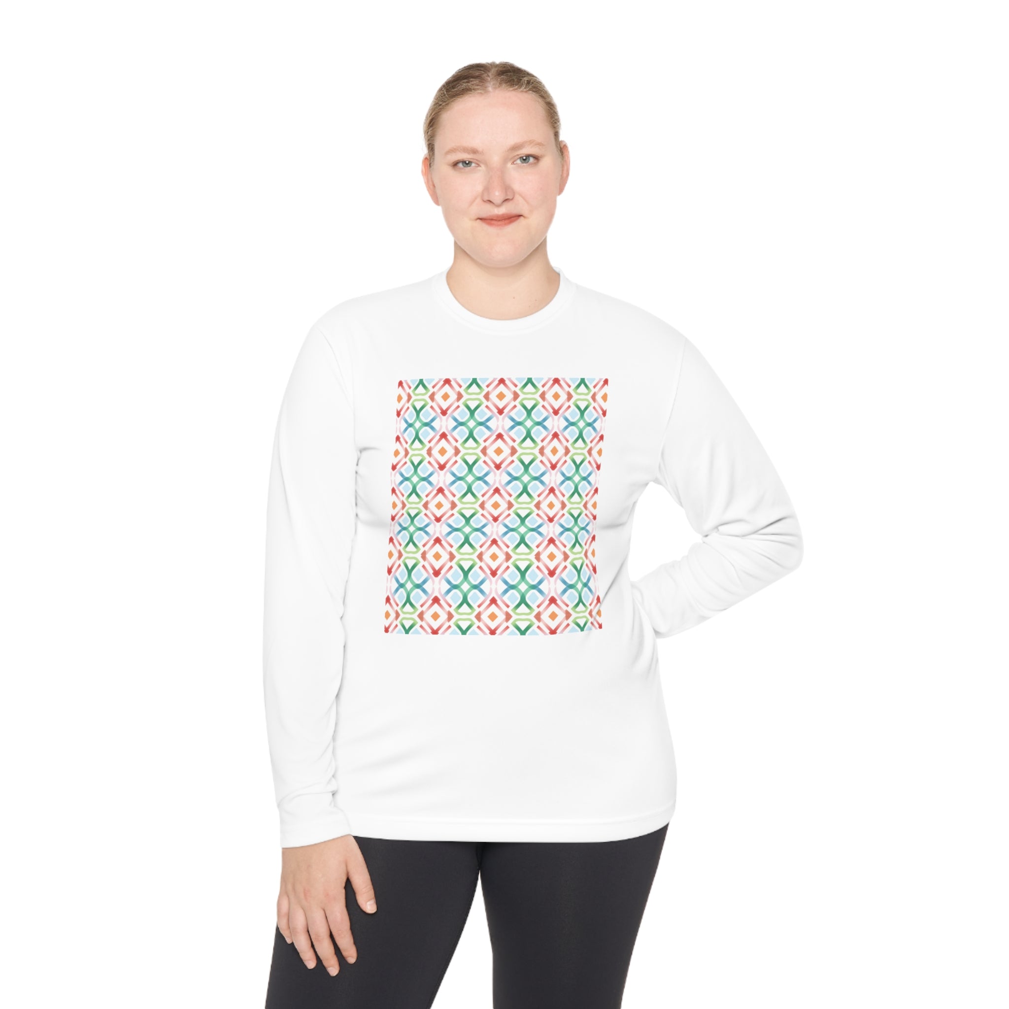 Unisex Lightweight Long Sleeve Tee (AOP) - Abstract Designs 09