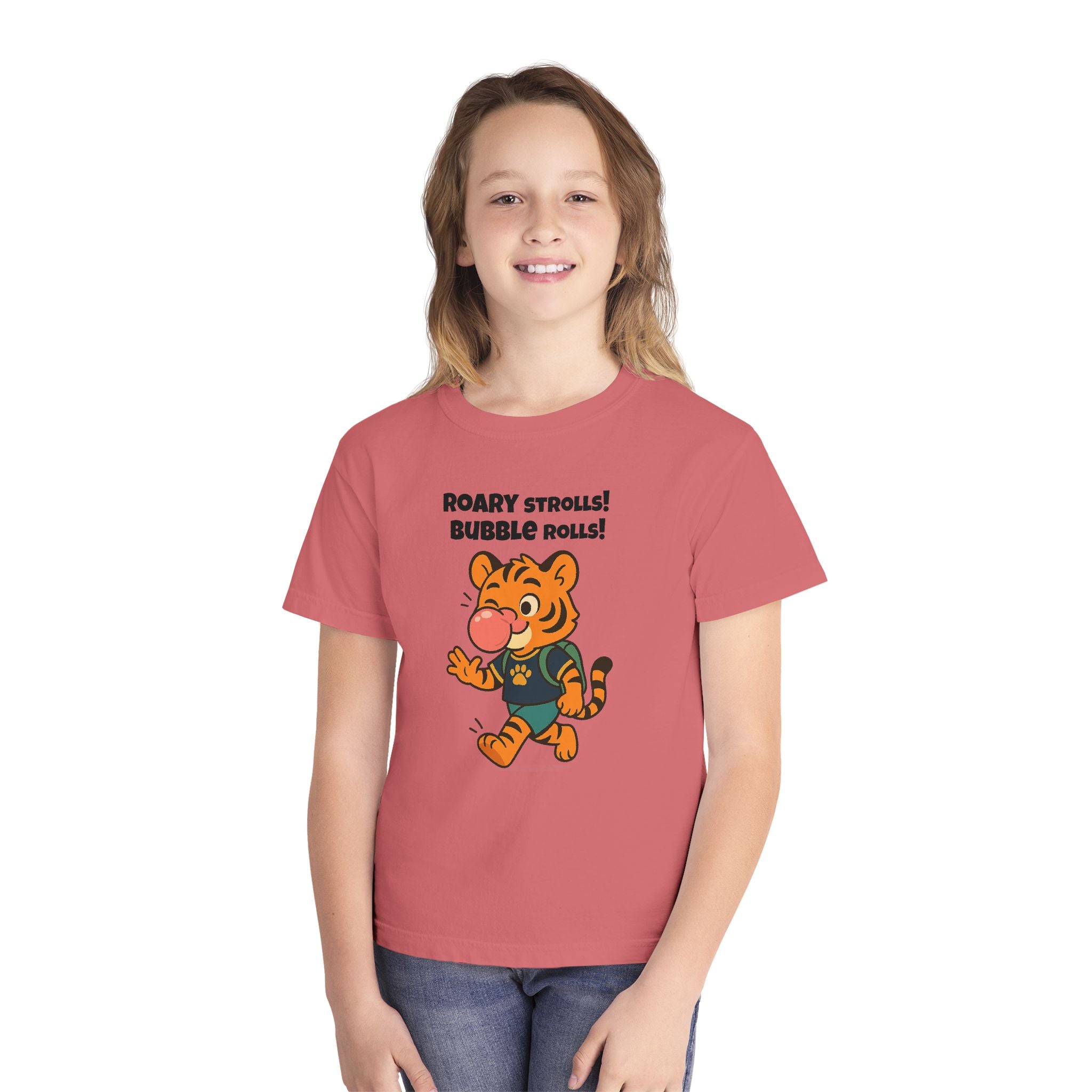 Youth Midweight Cotton Tee - Roary's Bubblegum Time