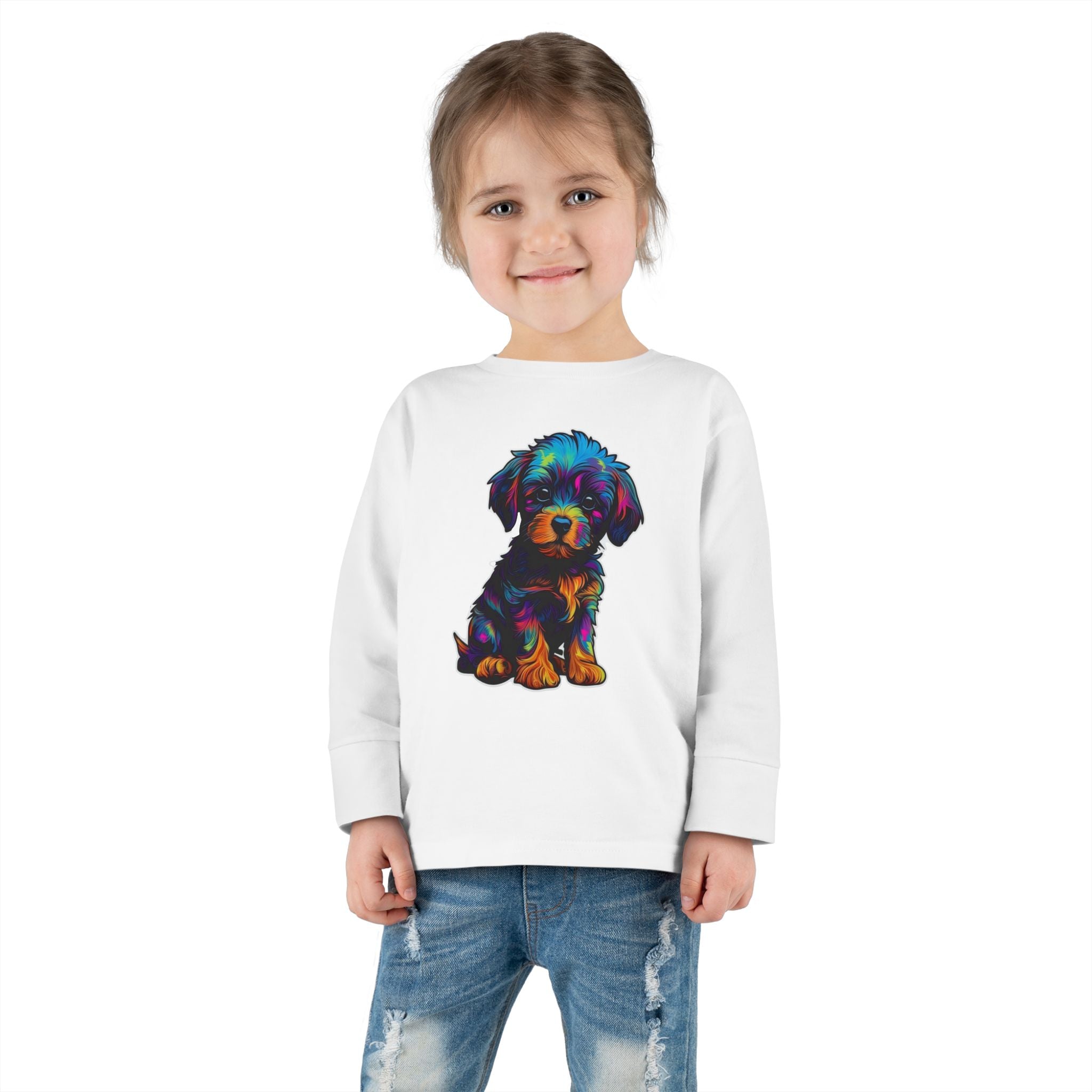Toddler Long Sleeve Tee - Puppies 04