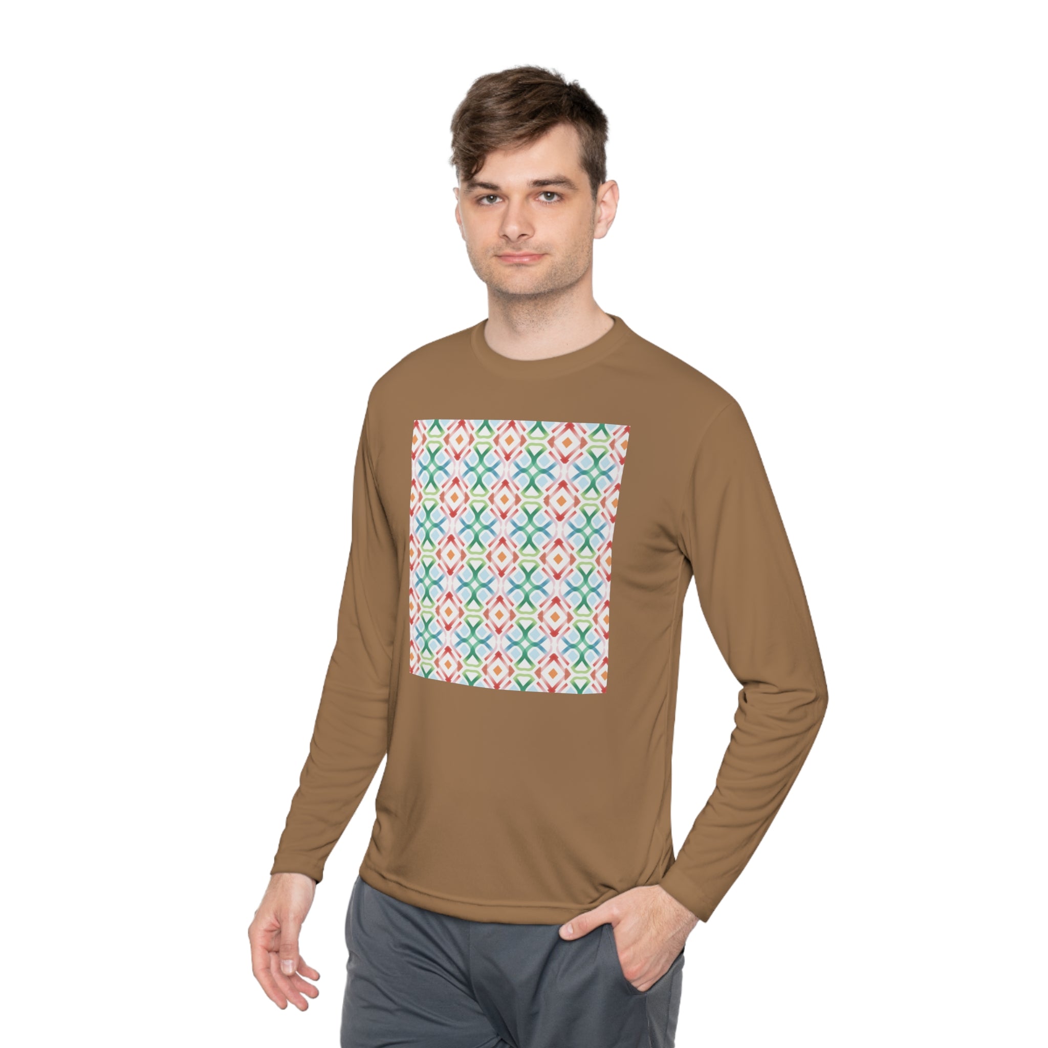 Unisex Lightweight Long Sleeve Tee (AOP) - Abstract Designs 09