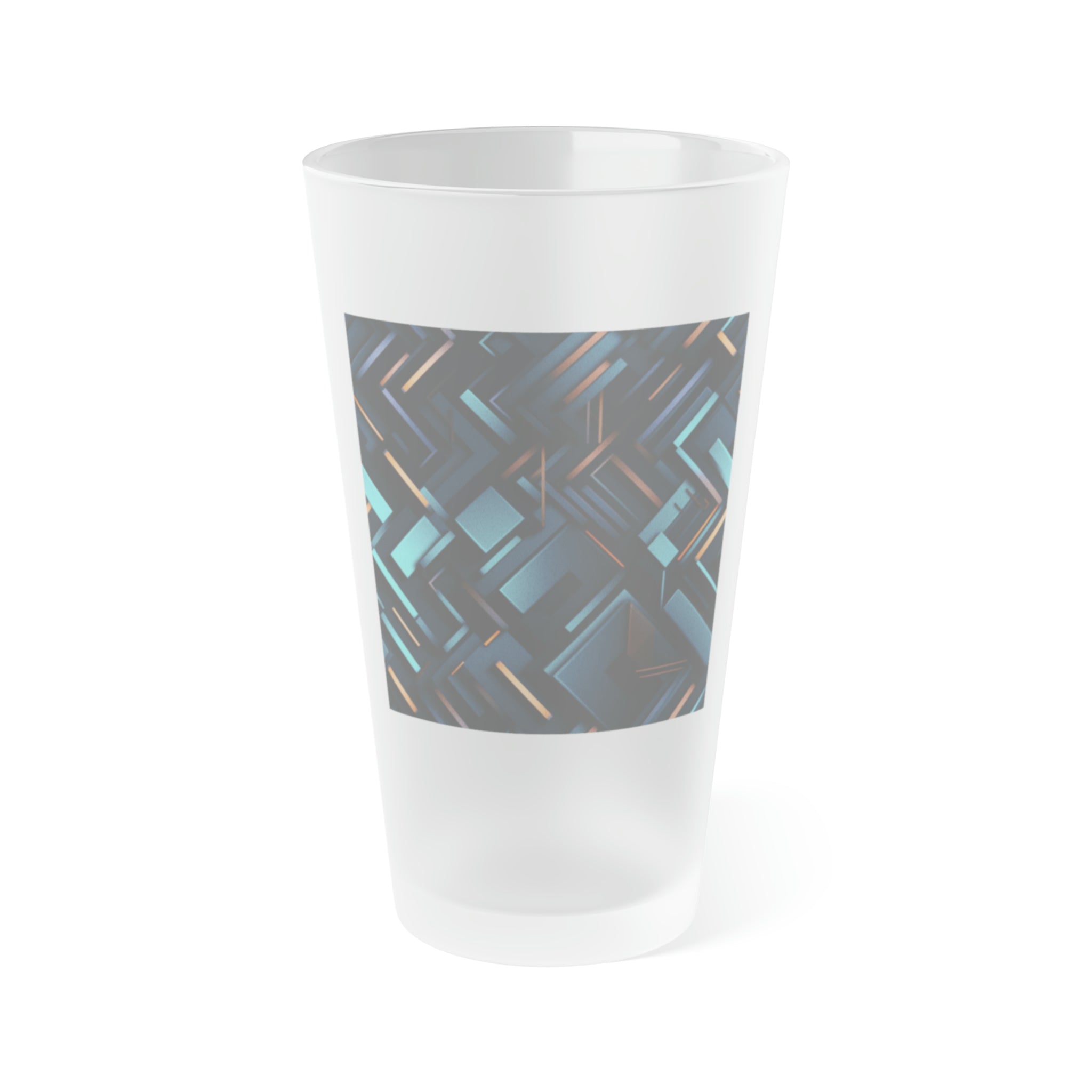 Frosted Pint Glass, 16oz - Vibrant Designs 03