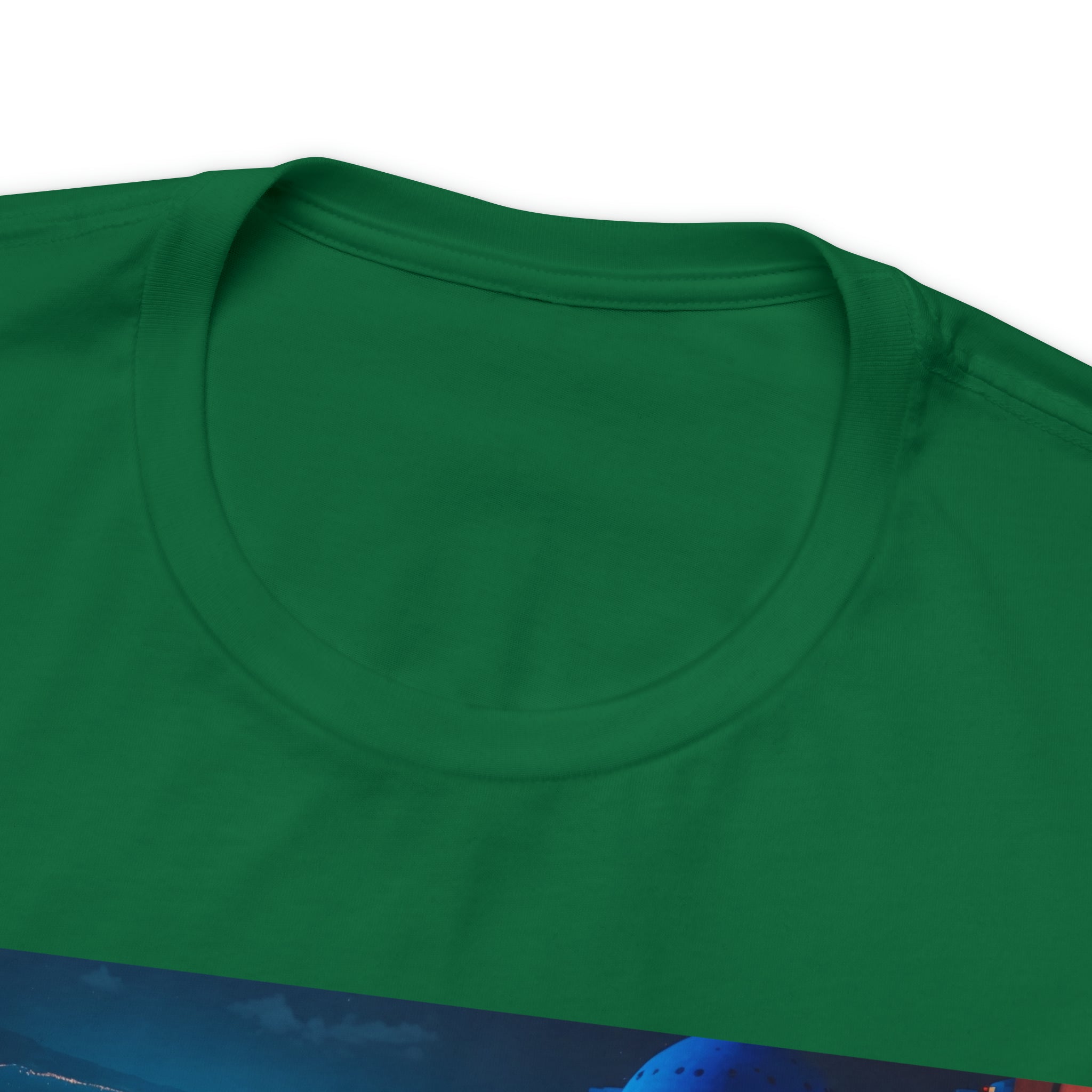 Unisex Jersey Short Sleeve Tee - Oia Blue Domes, Greece