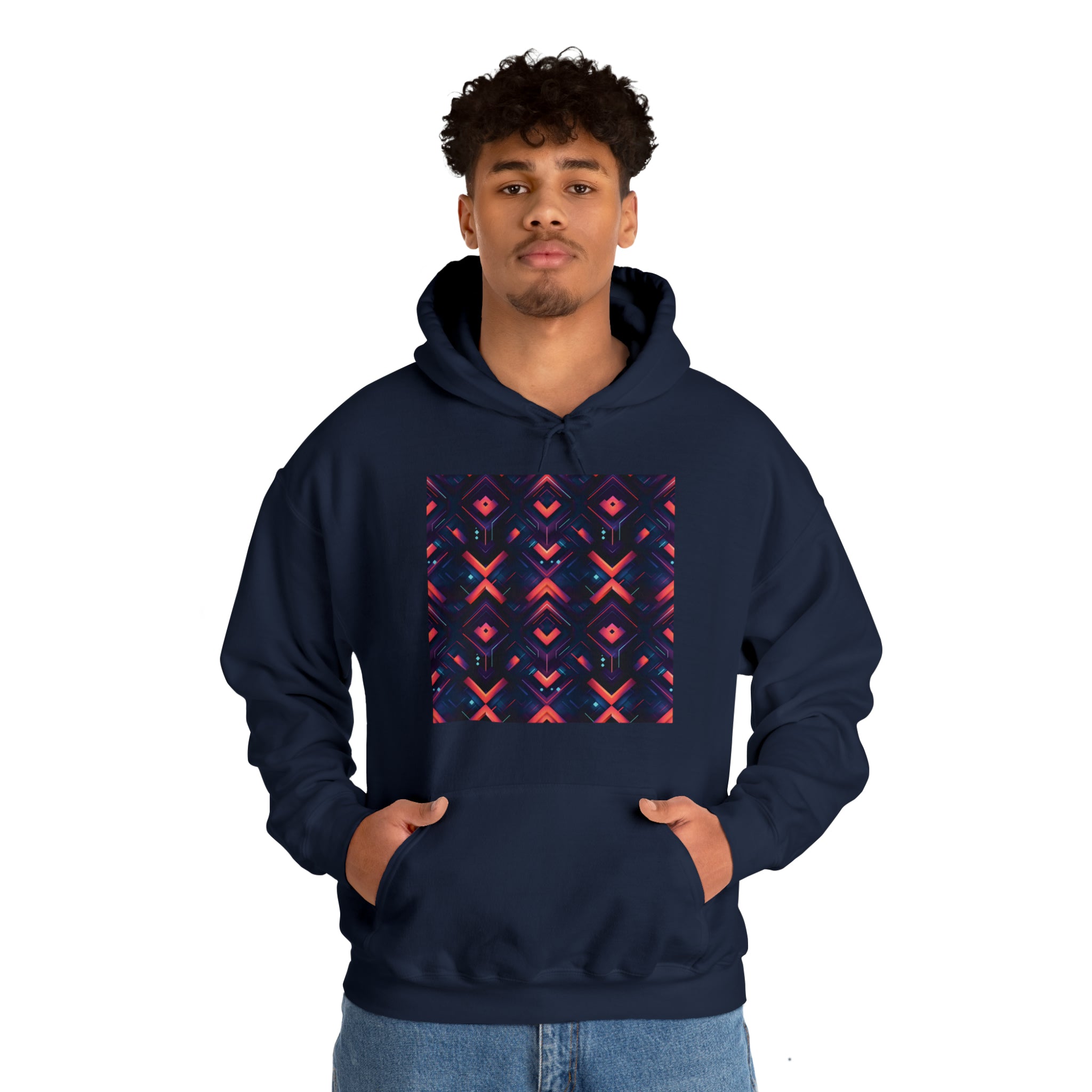 Unisex Heavy Blend™ Hooded Sweatshirt - Abstract Neon Designs 03