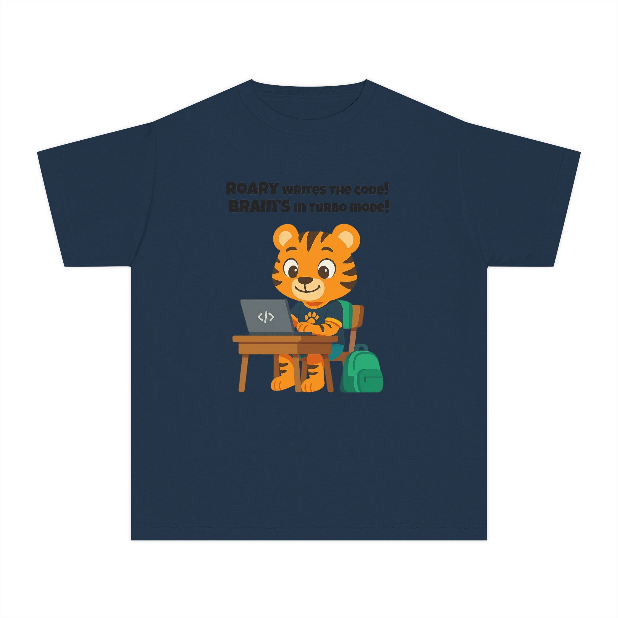 Youth Midweight Cotton Tee - Roary's Coding Time