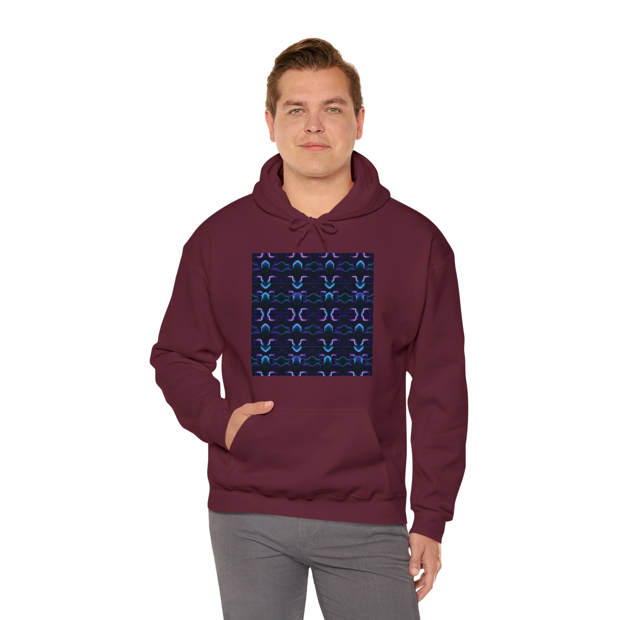 Unisex Heavy Blend™ Hooded Sweatshirt - Abstract Neon Designs 06