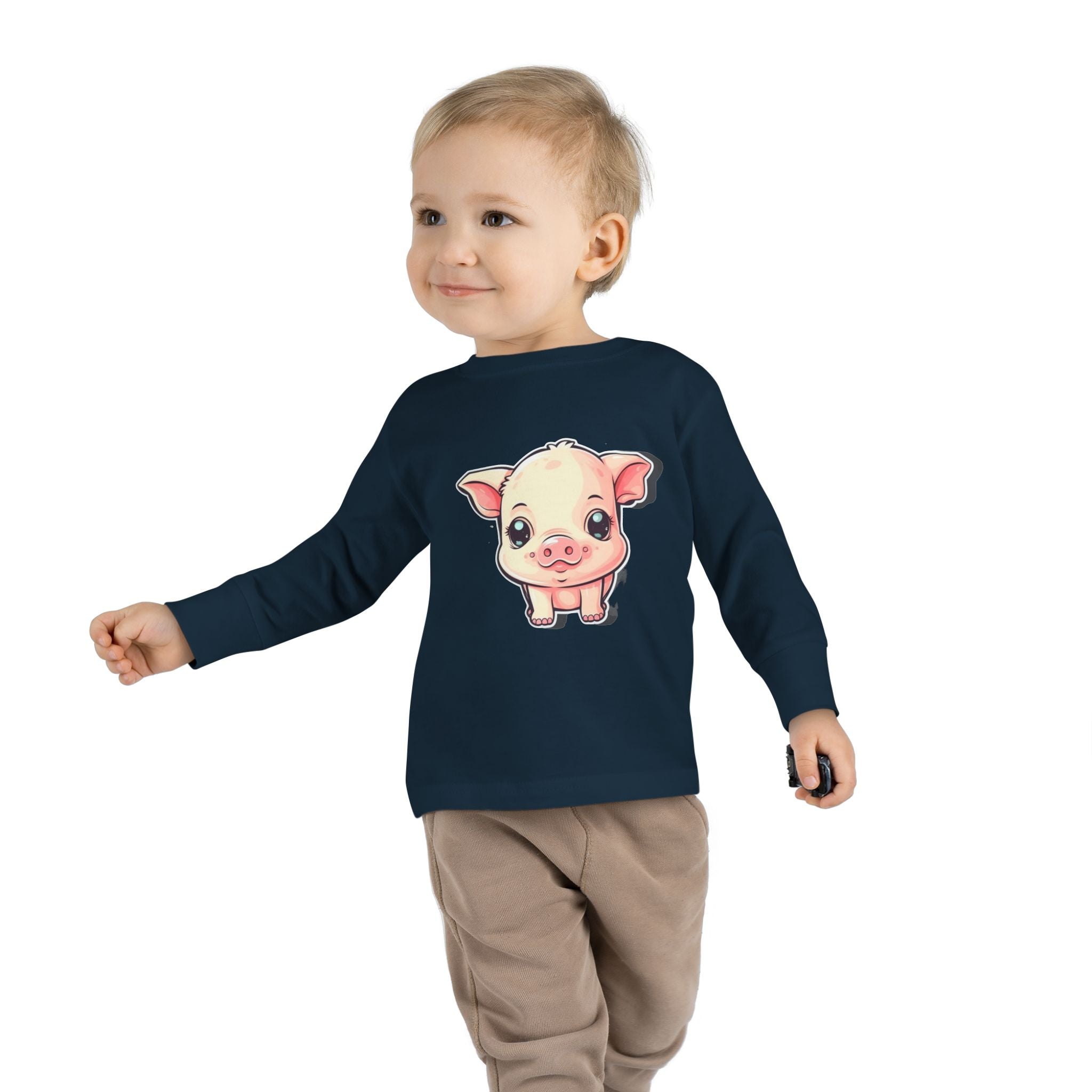 Toddler Long Sleeve Tee - Pig Piglet