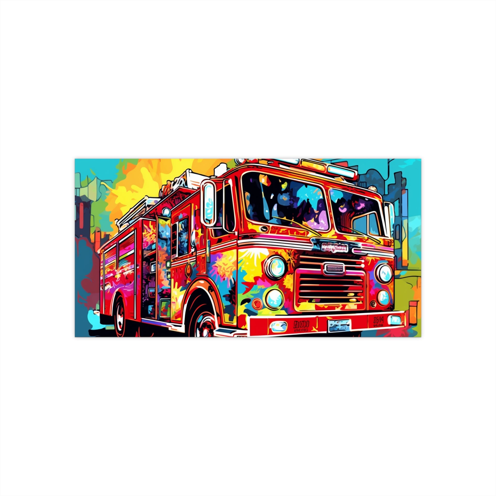 Bumper Stickers - Pop Art Designs, Fire Truck