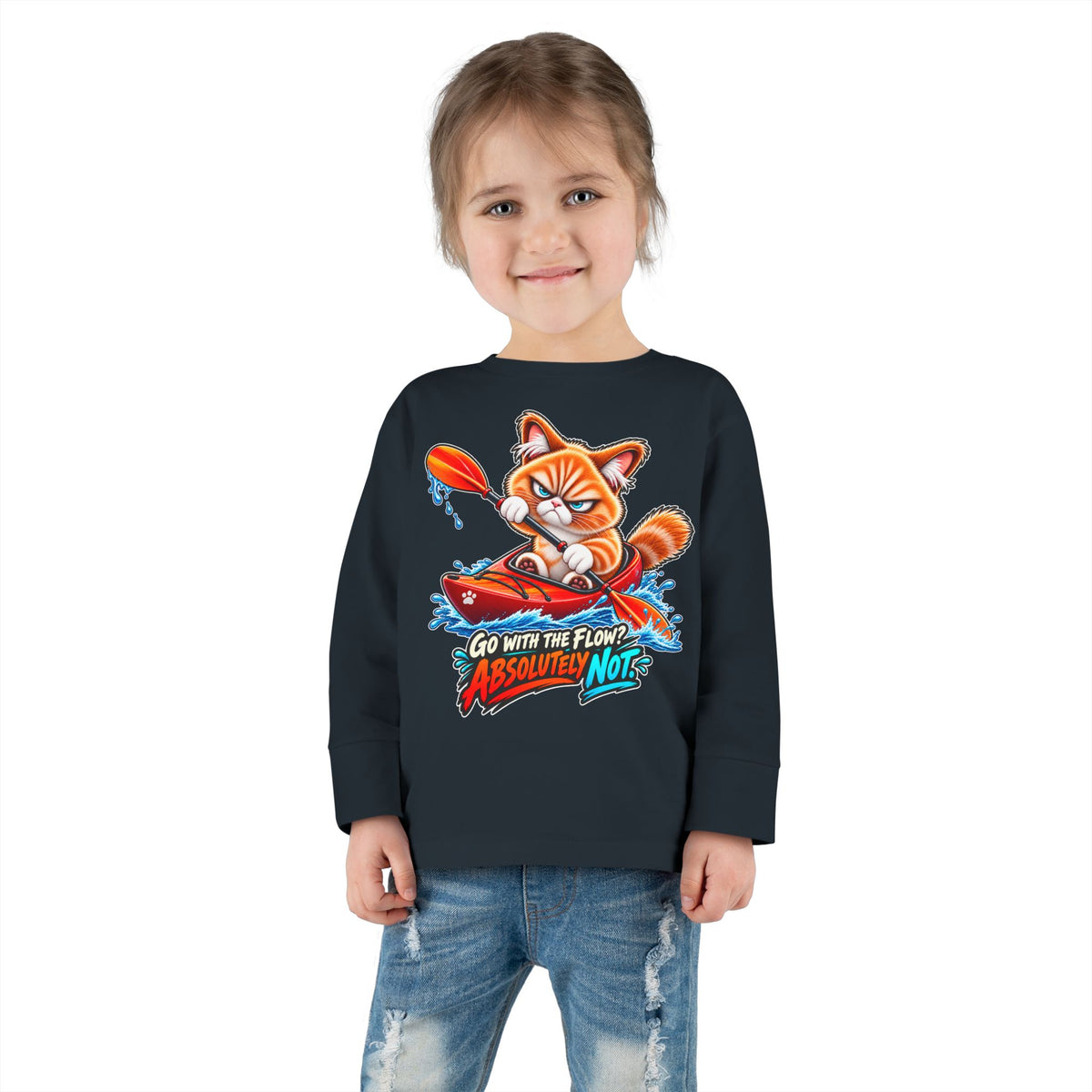 Kayaking - Mildly Feral - Toddler Long Sleeve Tee