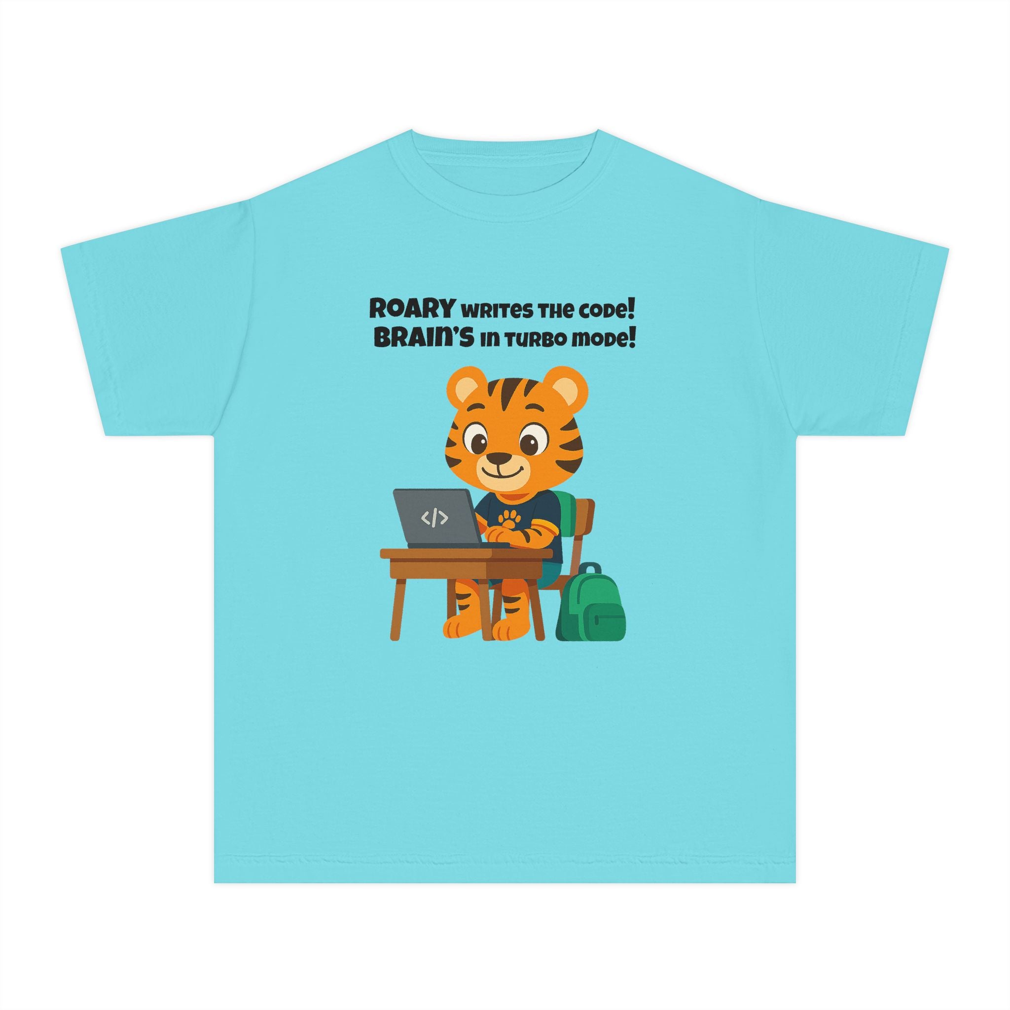 Youth Midweight Cotton Tee - Roary's Coding Time