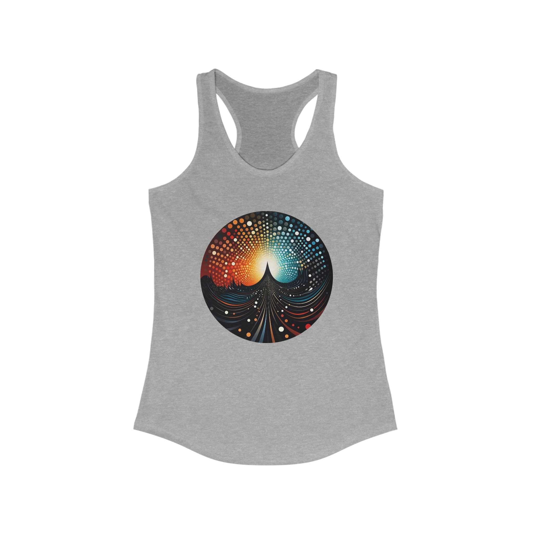 Women's Ideal Racerback Tank - Pointillism Designs 19