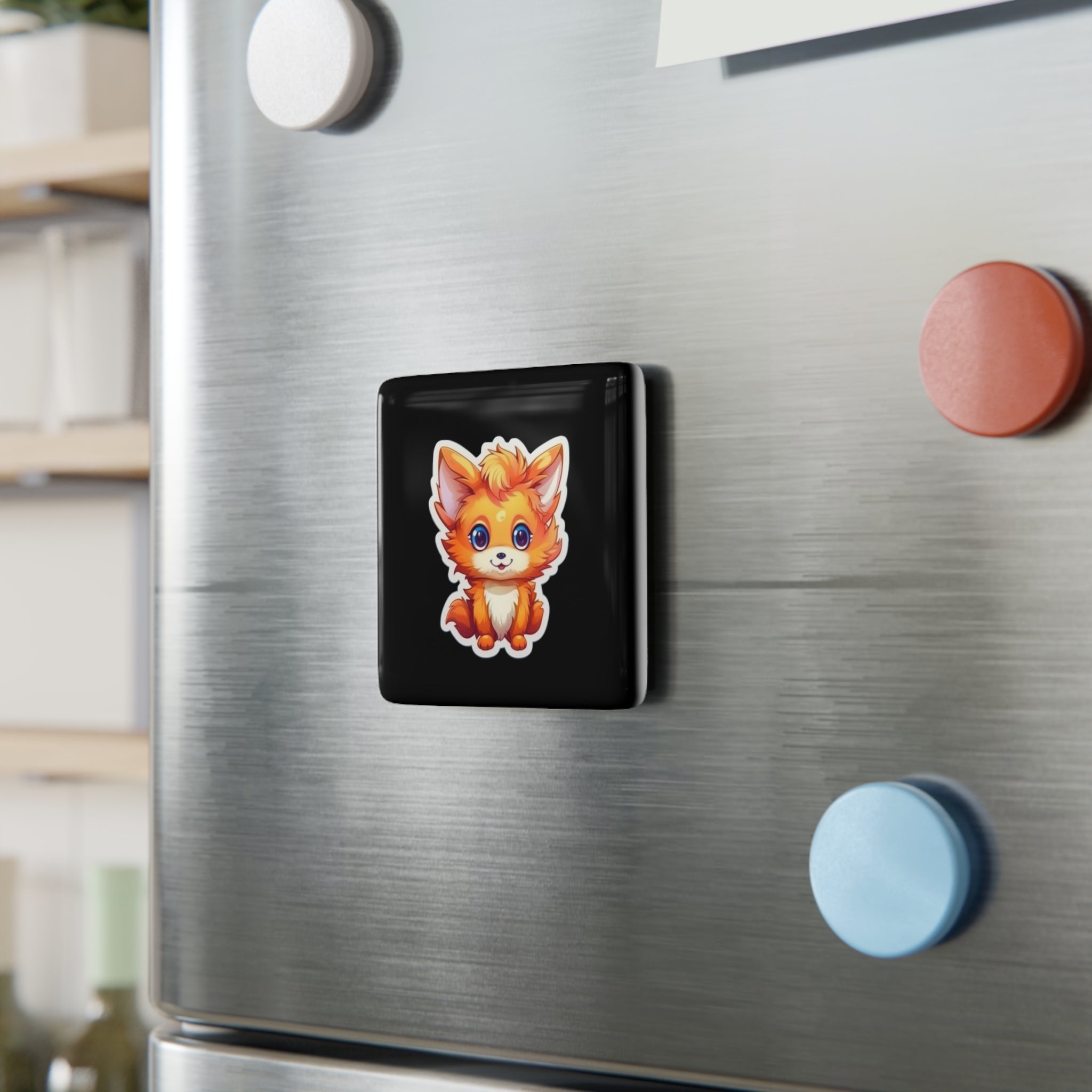 Porcelain Magnet, Square - Adorable Mascots 07