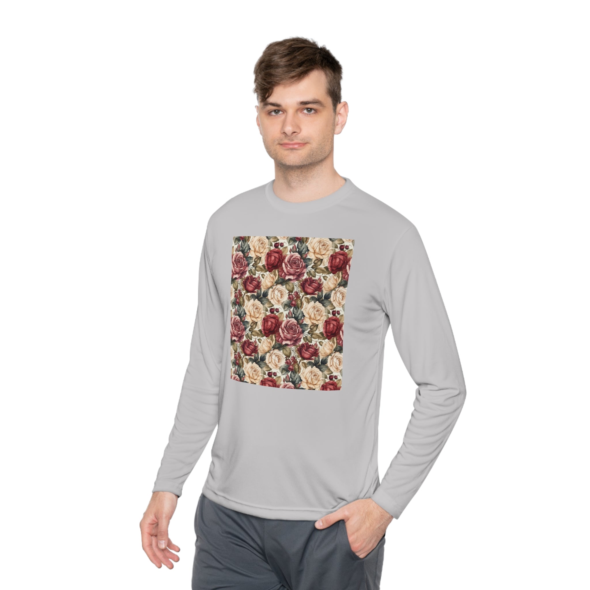 Unisex Lightweight Long Sleeve Tee (AOP) - Abstract Designs 14