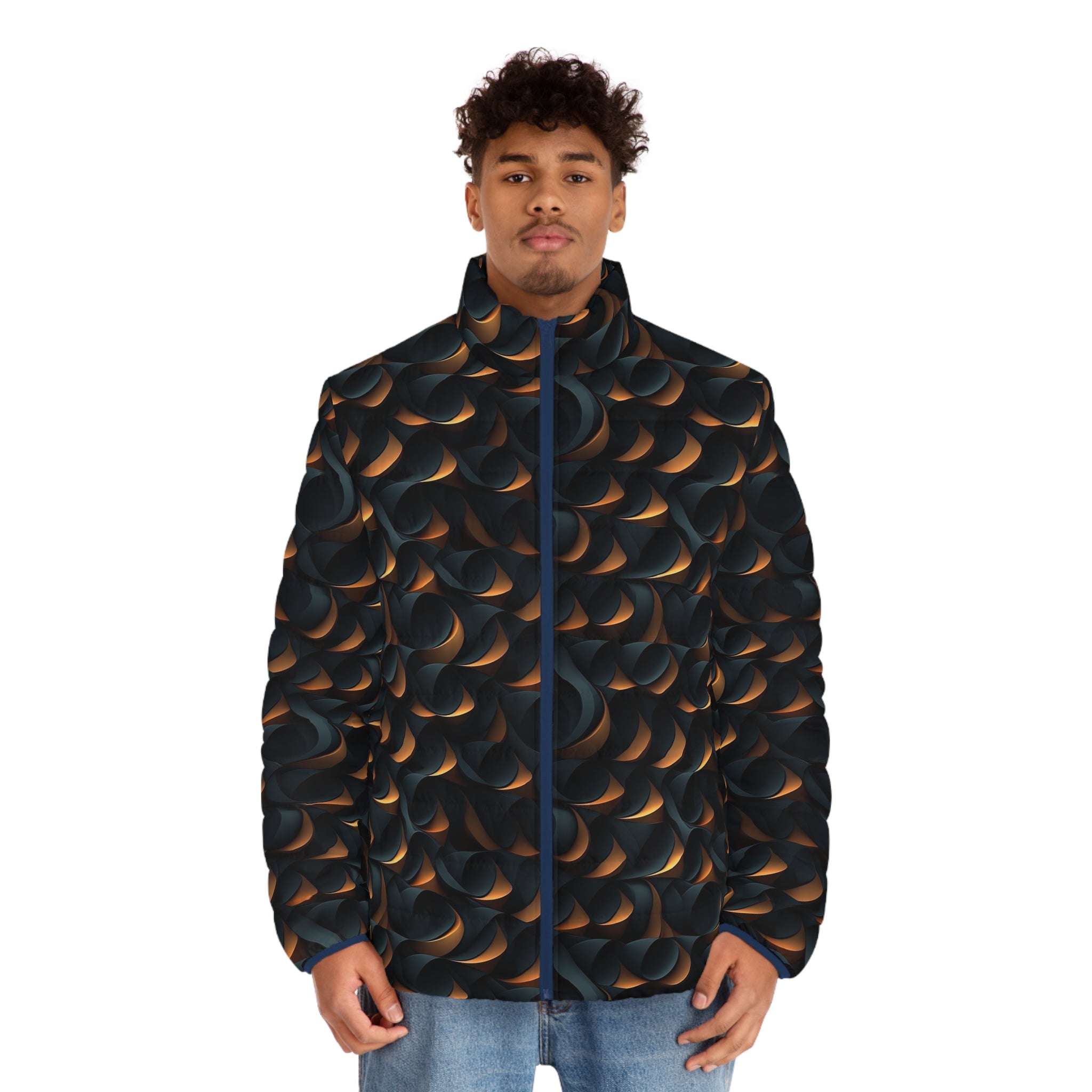 Men's Puffer Jacket (AOP) - Abstract Designs 14