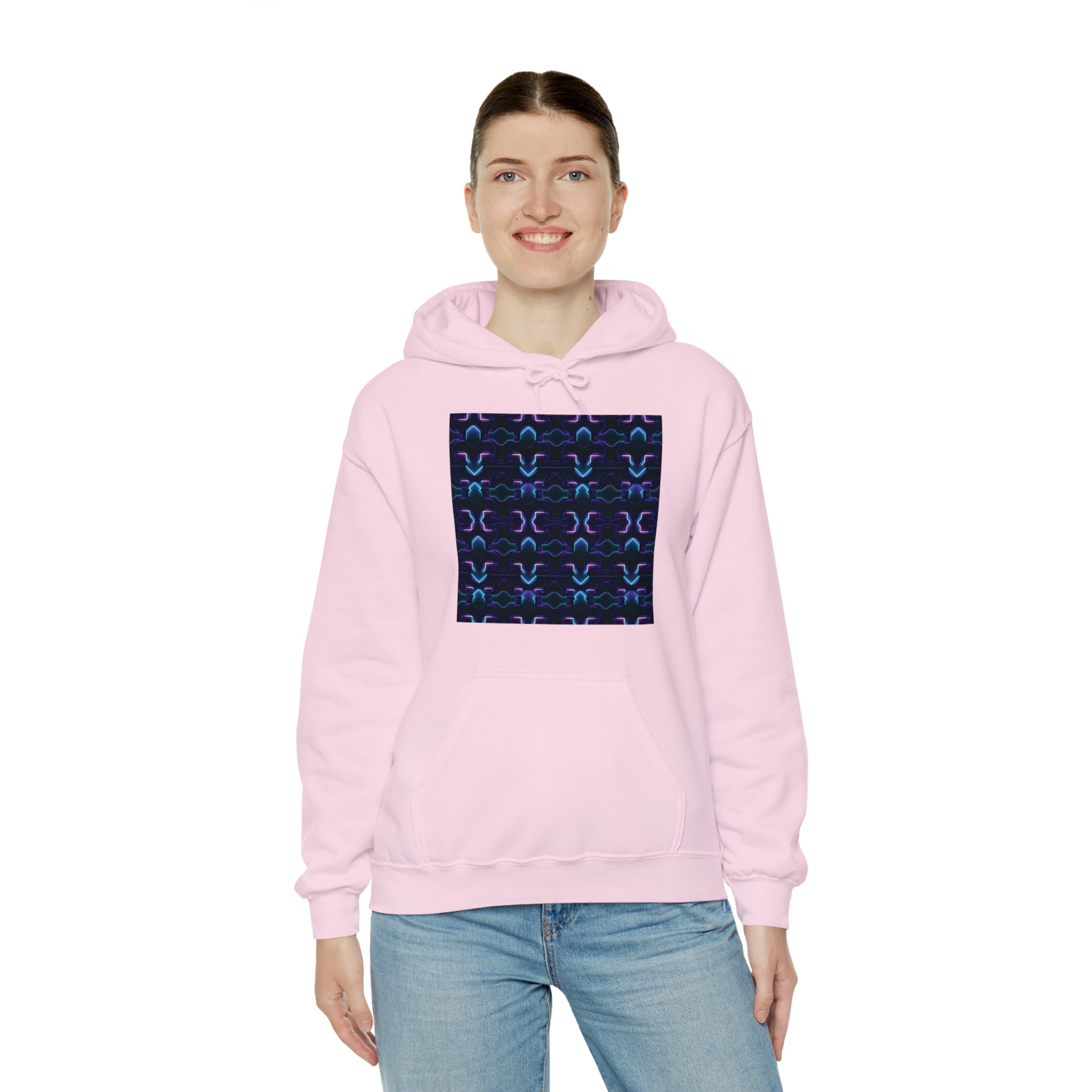 Unisex Heavy Blend™ Hooded Sweatshirt - Abstract Neon Designs 06