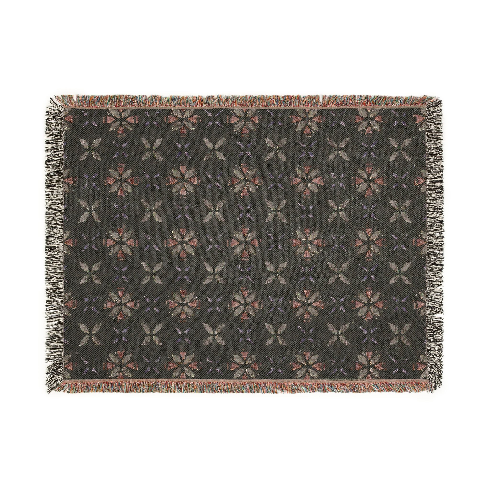 Woven Throw Blanket — Reversible Cozy Check Pattern for Living Room & Cabin - Design 10