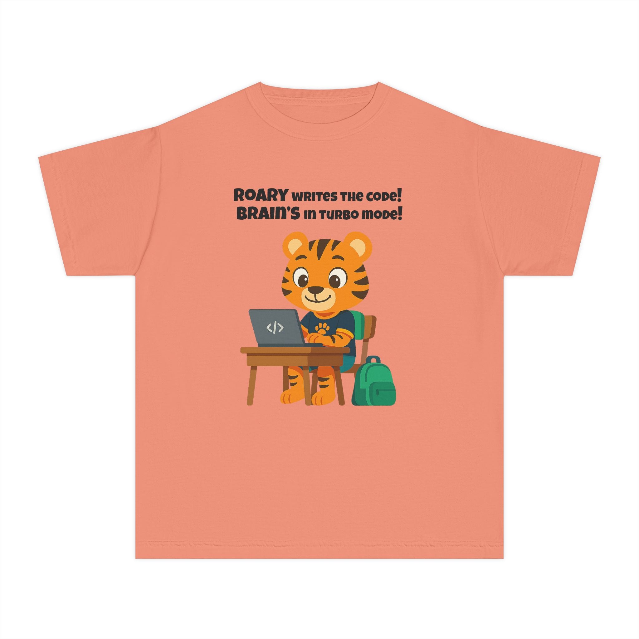 Youth Midweight Cotton Tee - Roary's Coding Time