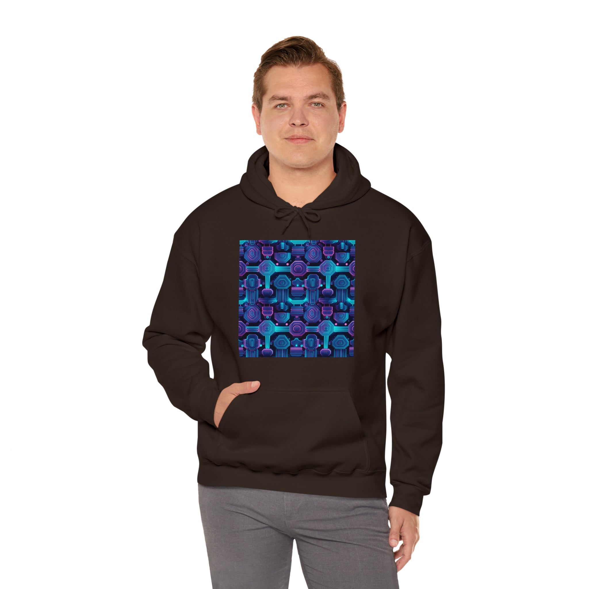 Unisex Heavy Blend™ Hooded Sweatshirt - Abstract Neon Designs 02